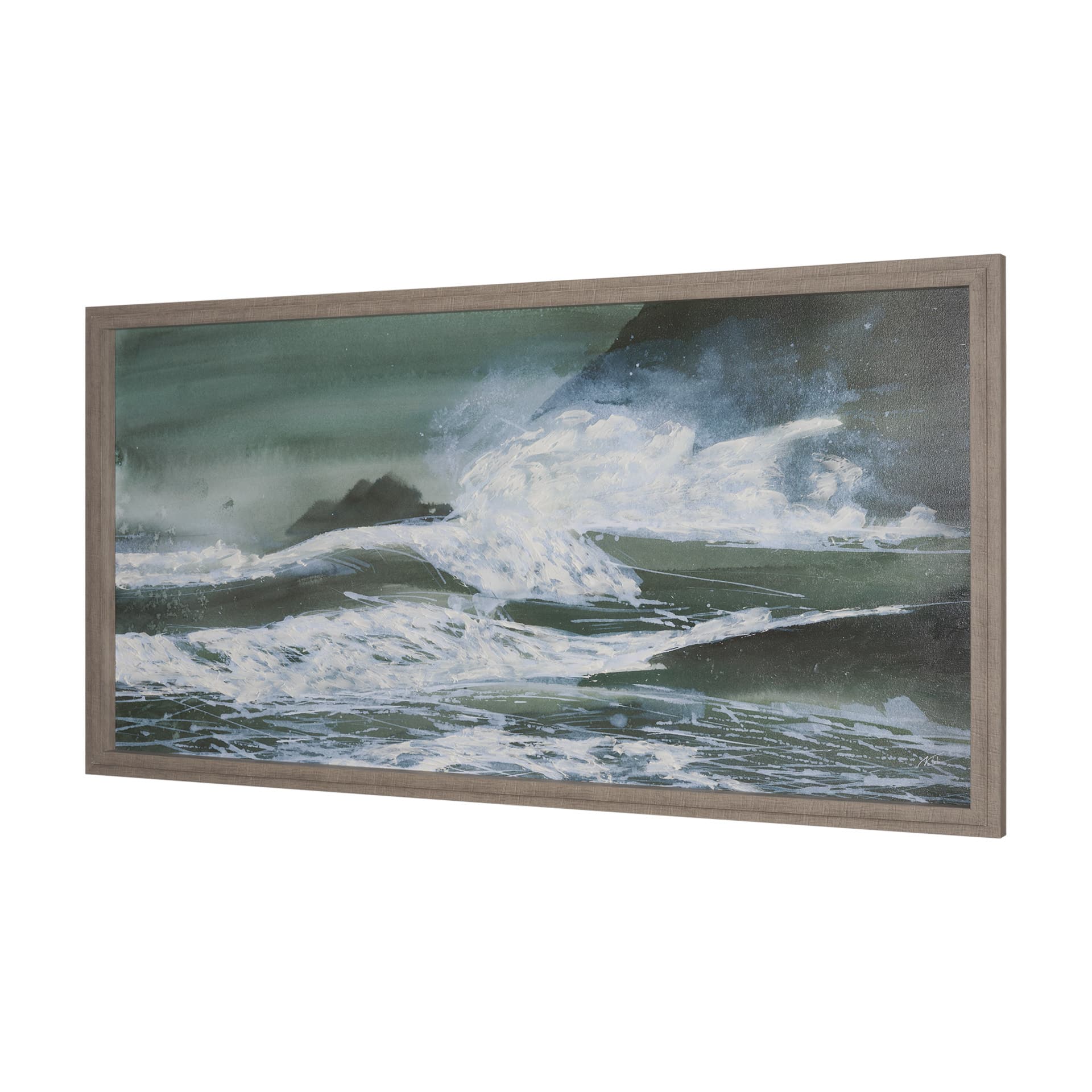 Stormy Coast I by Mercana Studio a Hand Embellished Framed Photo Art Print — product photograph
