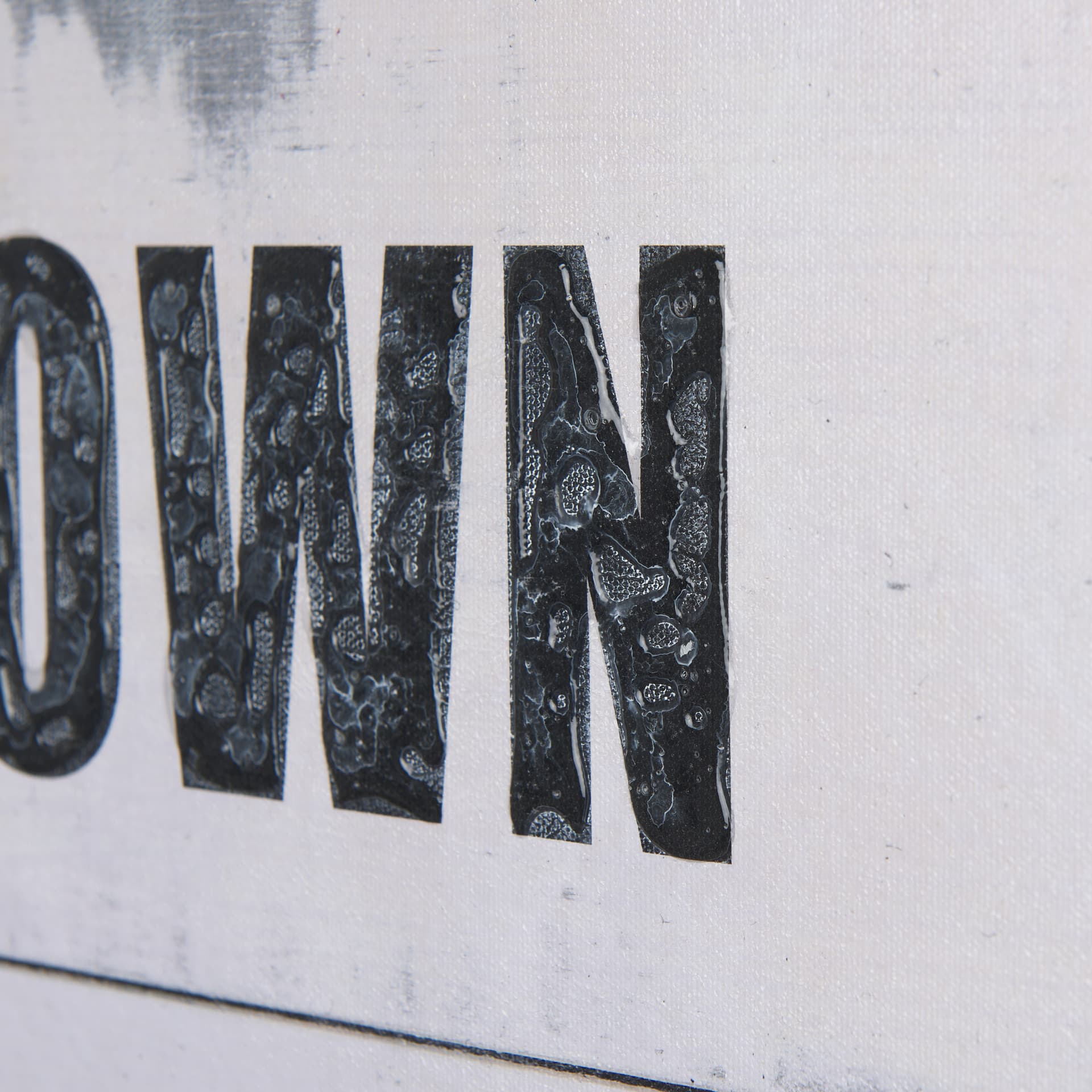 Batten Down The Hatches by Mercana Studio a Hand Embellished Textured Canvas — product photograph