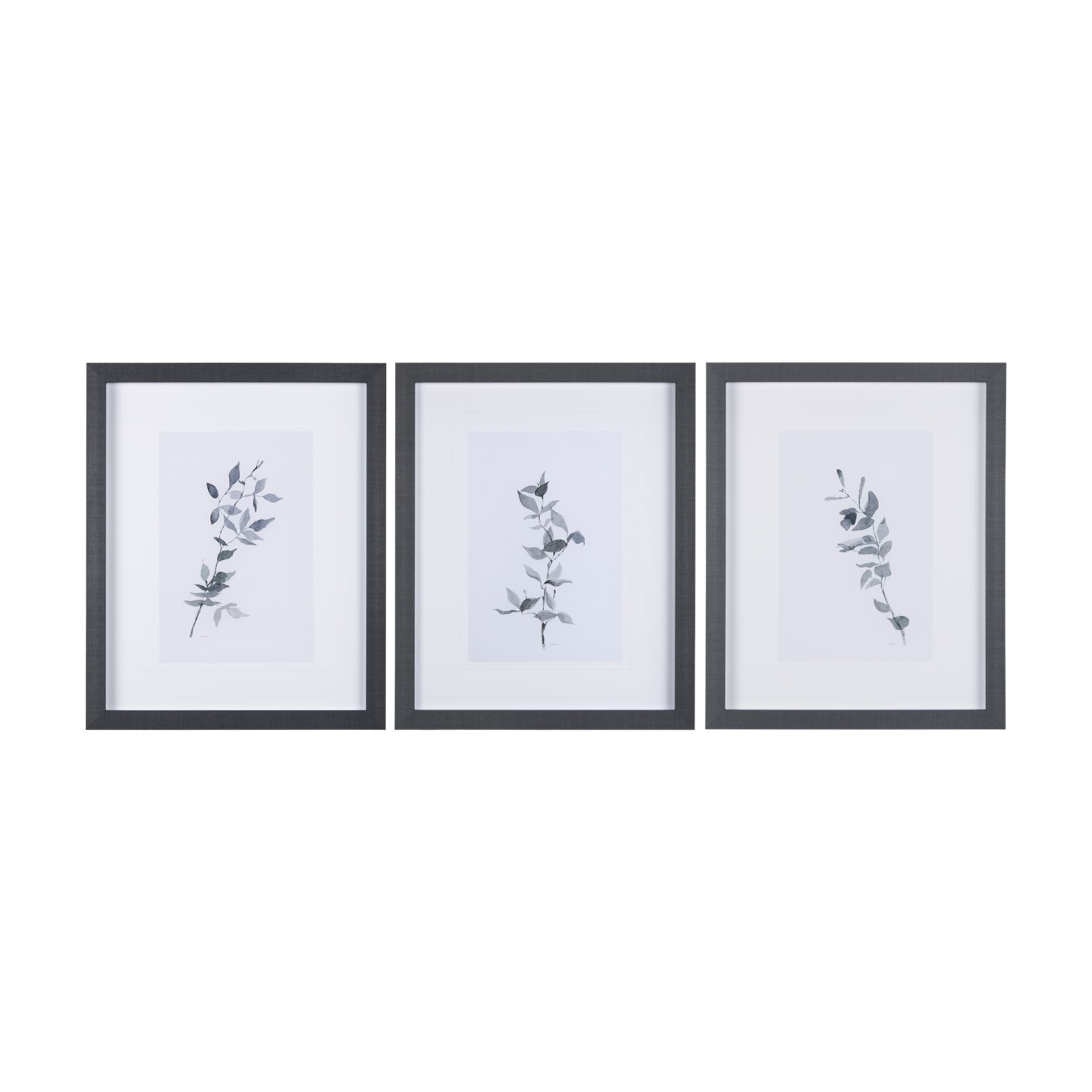 Leaf Shadow I by Mercana Studio a Hand Embellished Textured Framed Art Print Matted under Glass — product photograph
