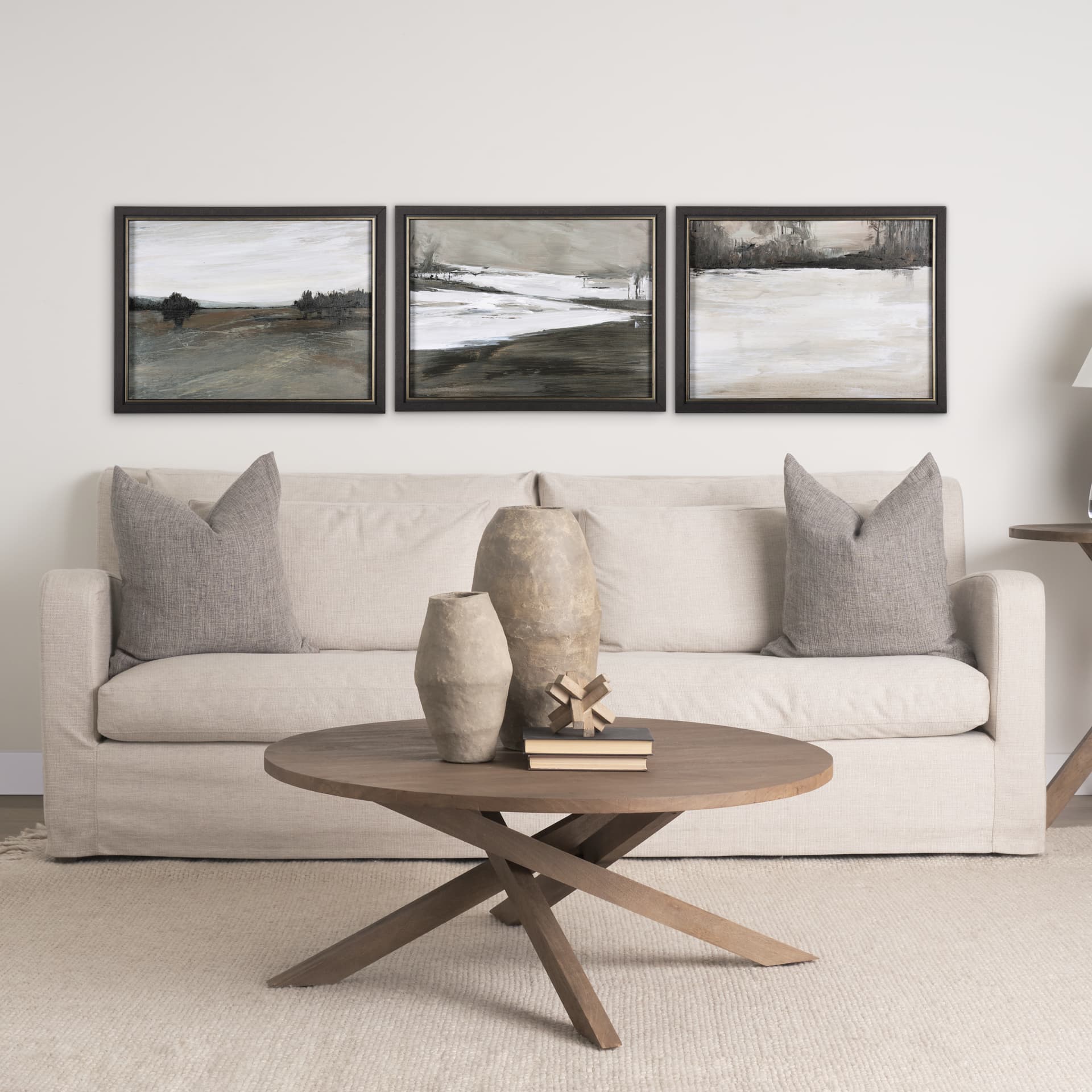 Rainy Day Inspiration III by Mercana Studio a Hand Embellished Textured Framed Art Print — in a styled room