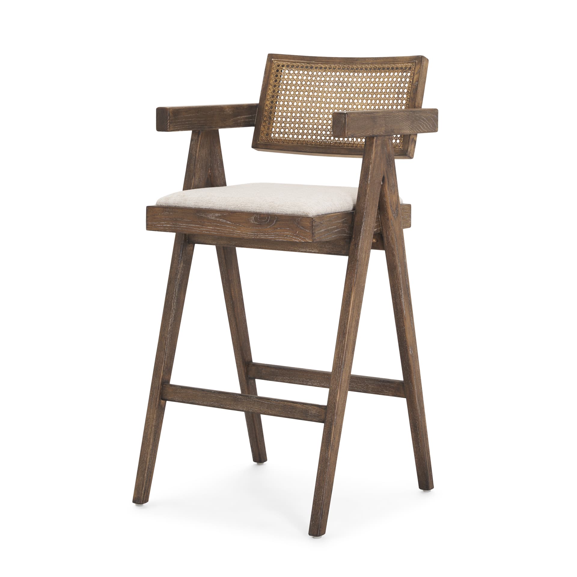 Indie Low Back 29.5in Seat Bar Stool | Medium Brown — product photograph