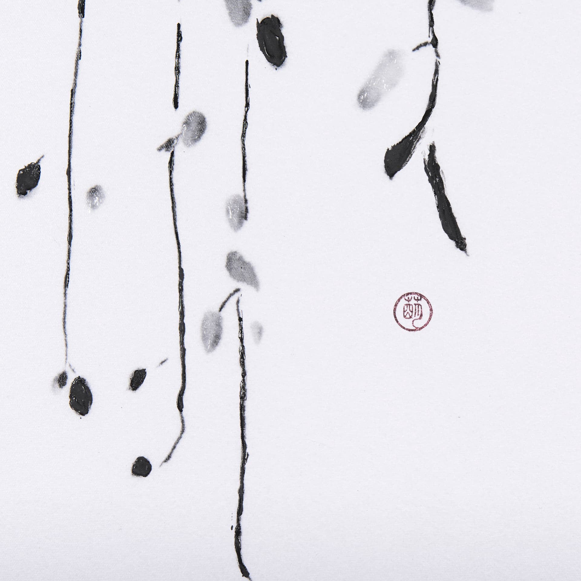 Hanging Vines by Mercana Studio a Hand Embellished Textured Framed Art Print — product photograph