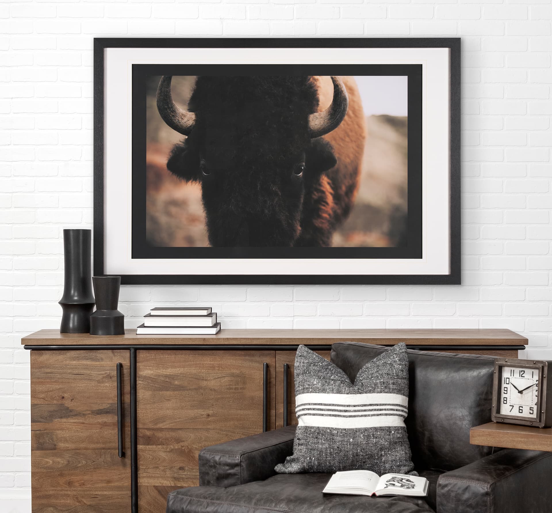 Stare Down by Chad Mackay a Hand Embelished Textured Framed Photo Art Print Matted under Glass — product photograph