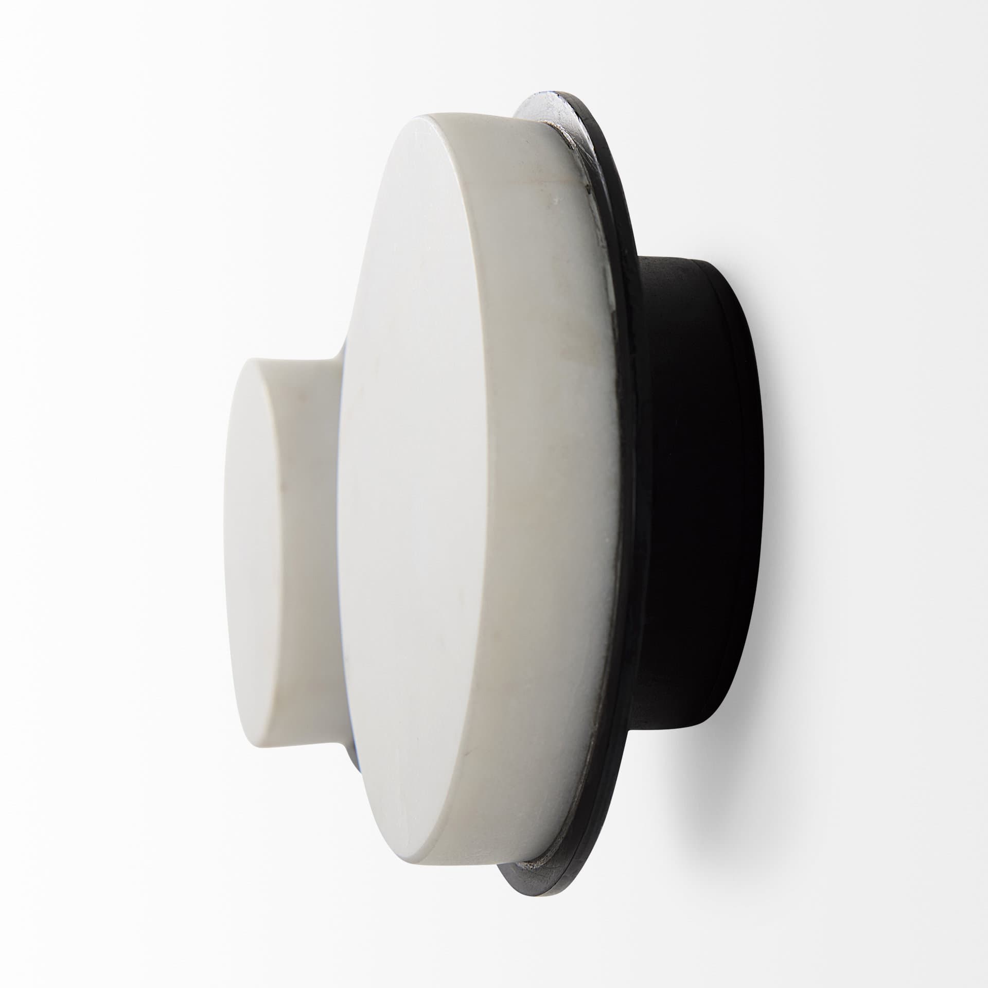 Sophia 5.0 L x 5.0 W x 3.0 H White Marble Set of 2 Wall Hooks — product photograph