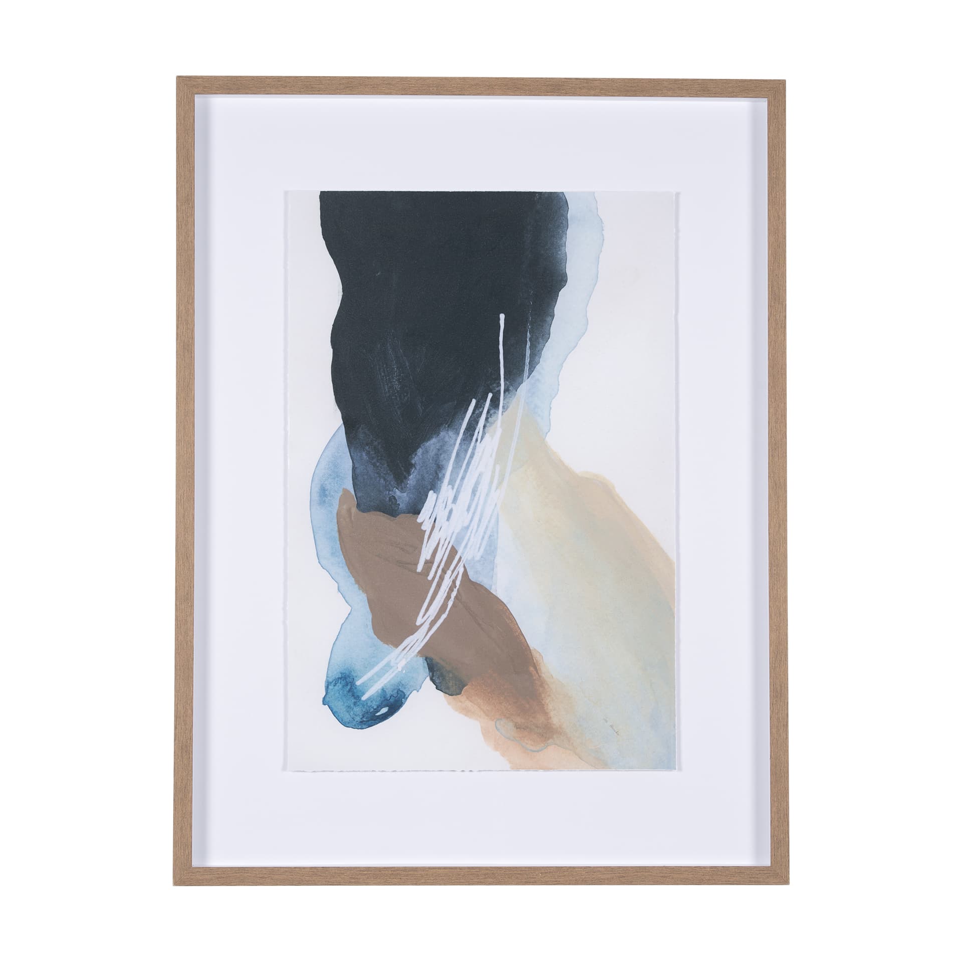 Darkness Leads to Light I by IrHavuka Hand Embellished Textured Framed Art Print Matted under Glass — product photograph