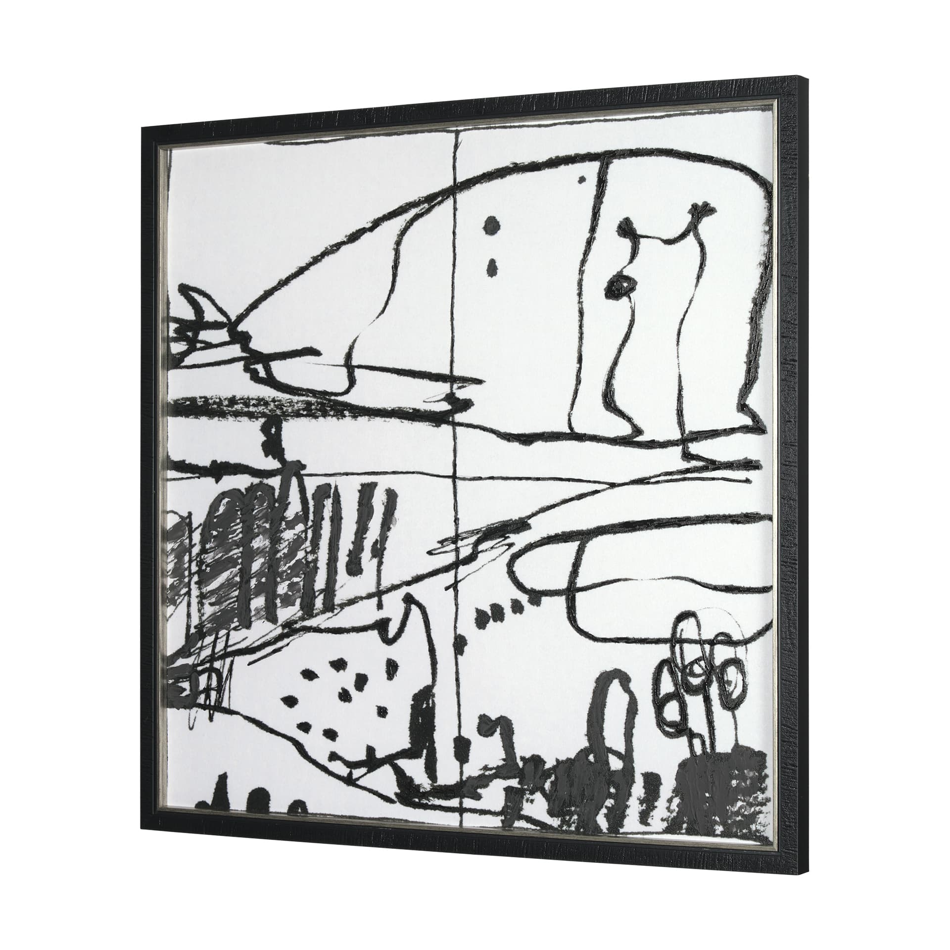 Lost Treasure Map III by Mercana Studio a Hand Embellished Textured Framed Art Print — product photograph