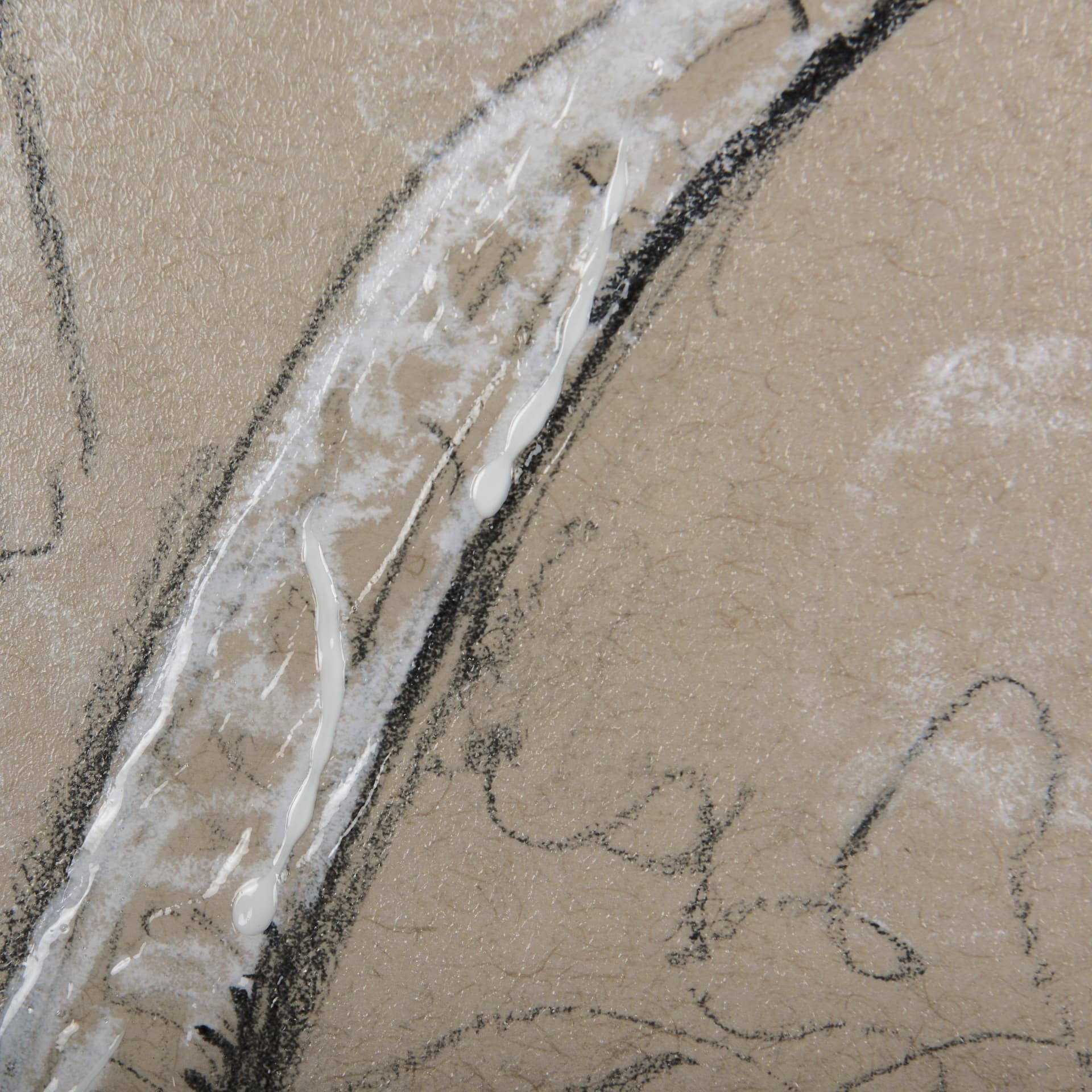Sketch of Animal V (Goat) by Mercana Studio Hand Embellished Framed Art Print Matted under Glass — product photograph