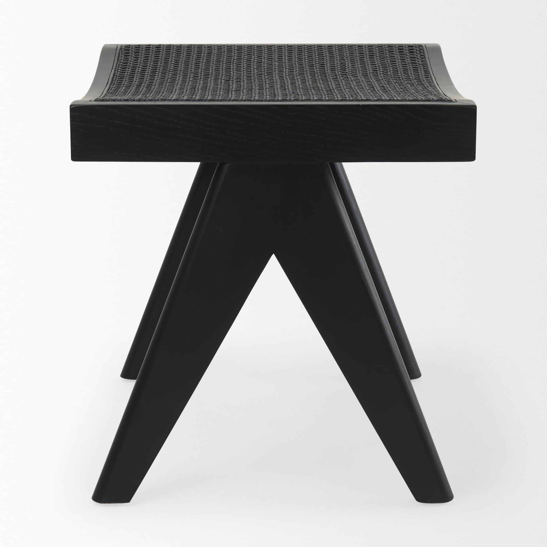 Arvin 21.7L x 17.7W x 18.1H Black Wooden Stool — product photograph