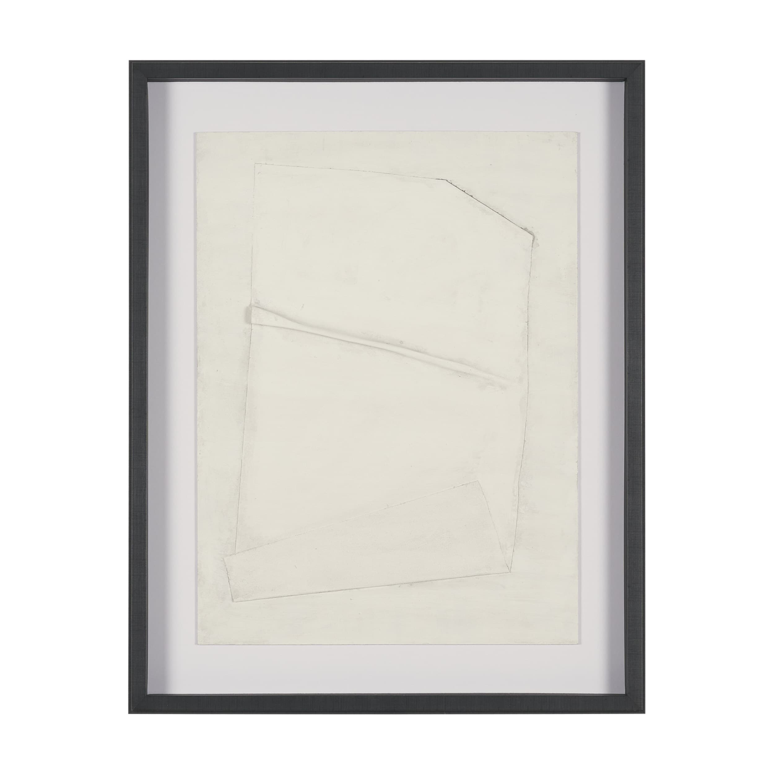 Linen Folds II by Mercana Studio Handmade Original Framed Artwork Matted under Glass — product photograph