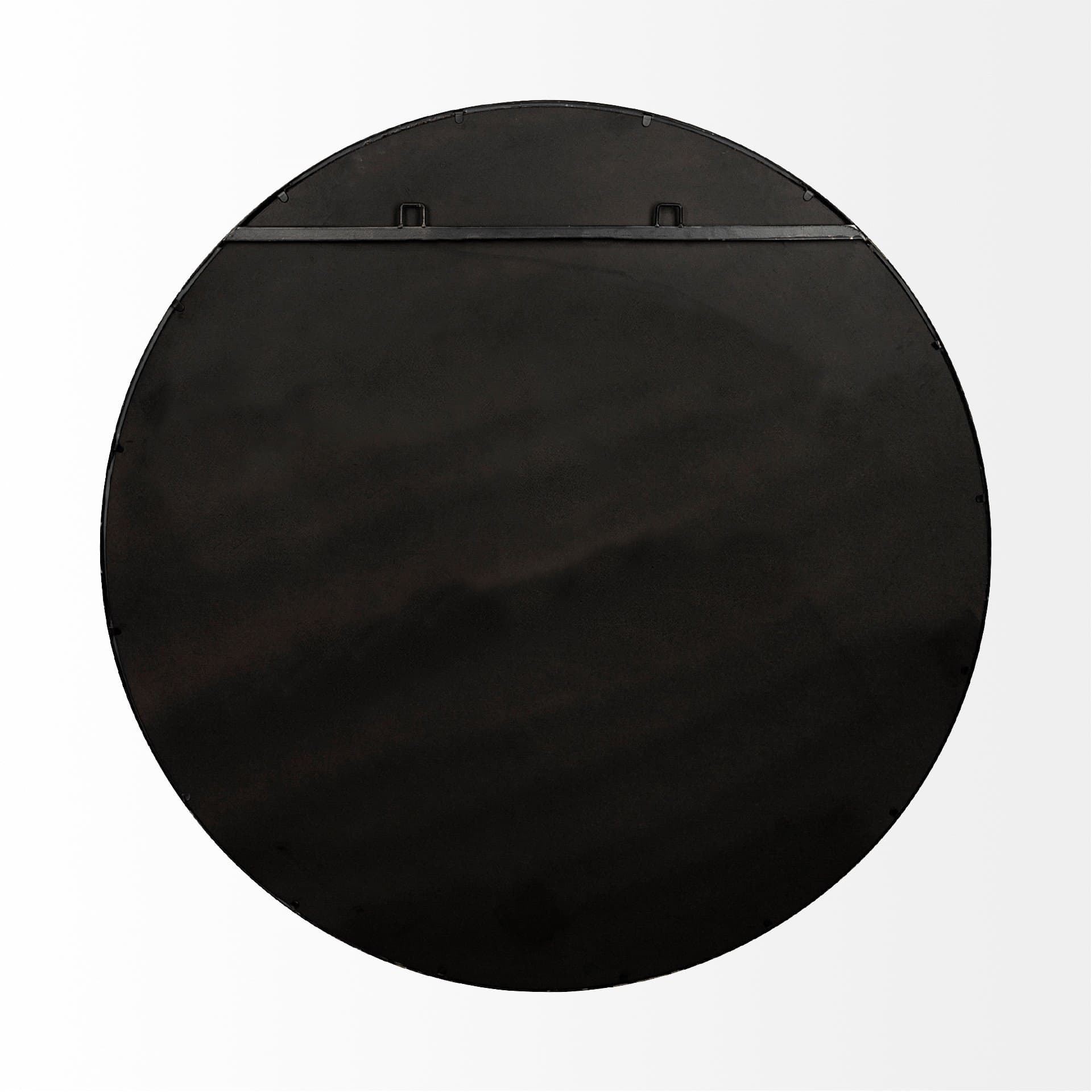 Piper 47.2L x 1.0W x 47.2H Large Gold Metal Round Wall Mirror — product photograph