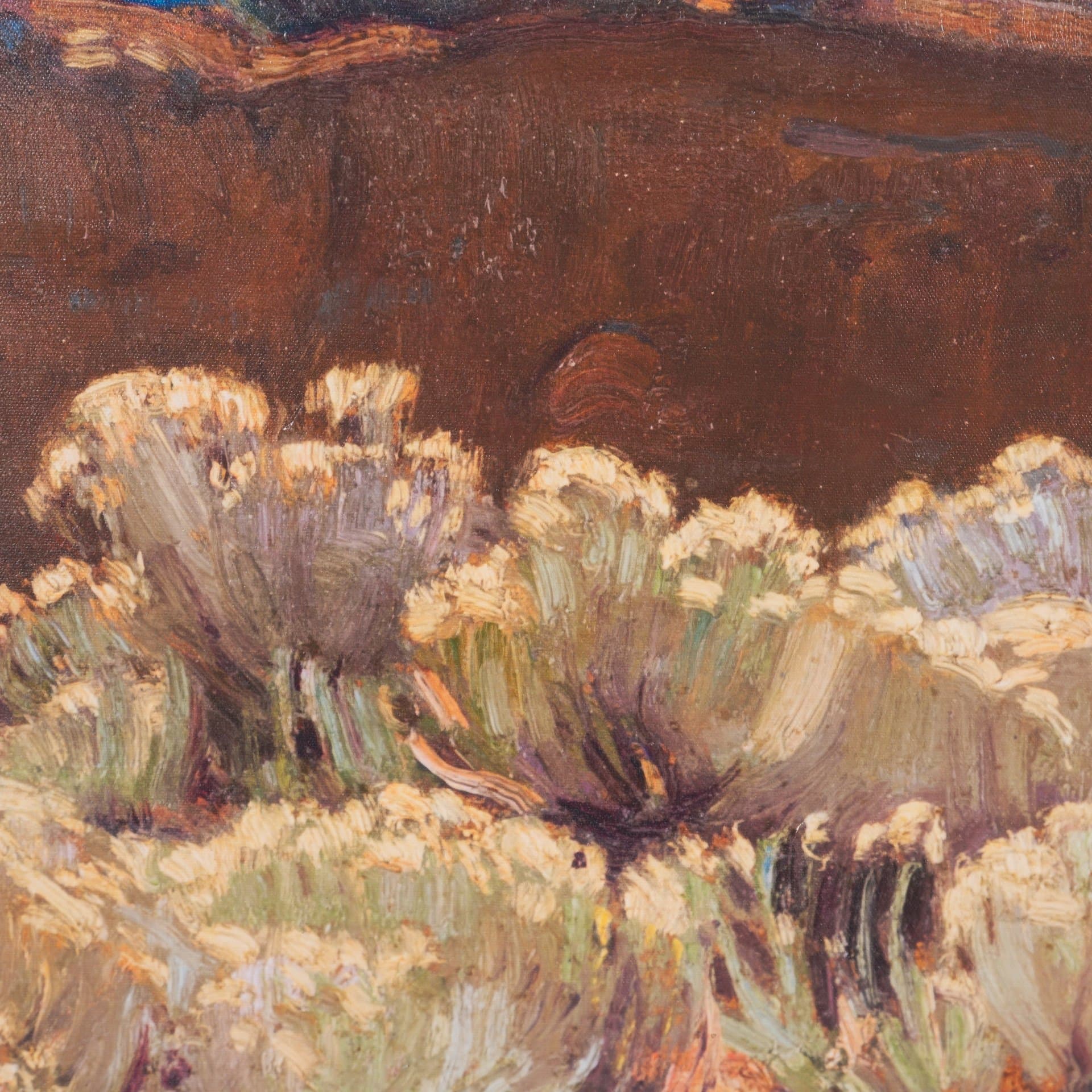 Landscape, Taos by Ernest Martin Hennings Hand-Embellished Textured Framed Canvas Artwork — product photograph