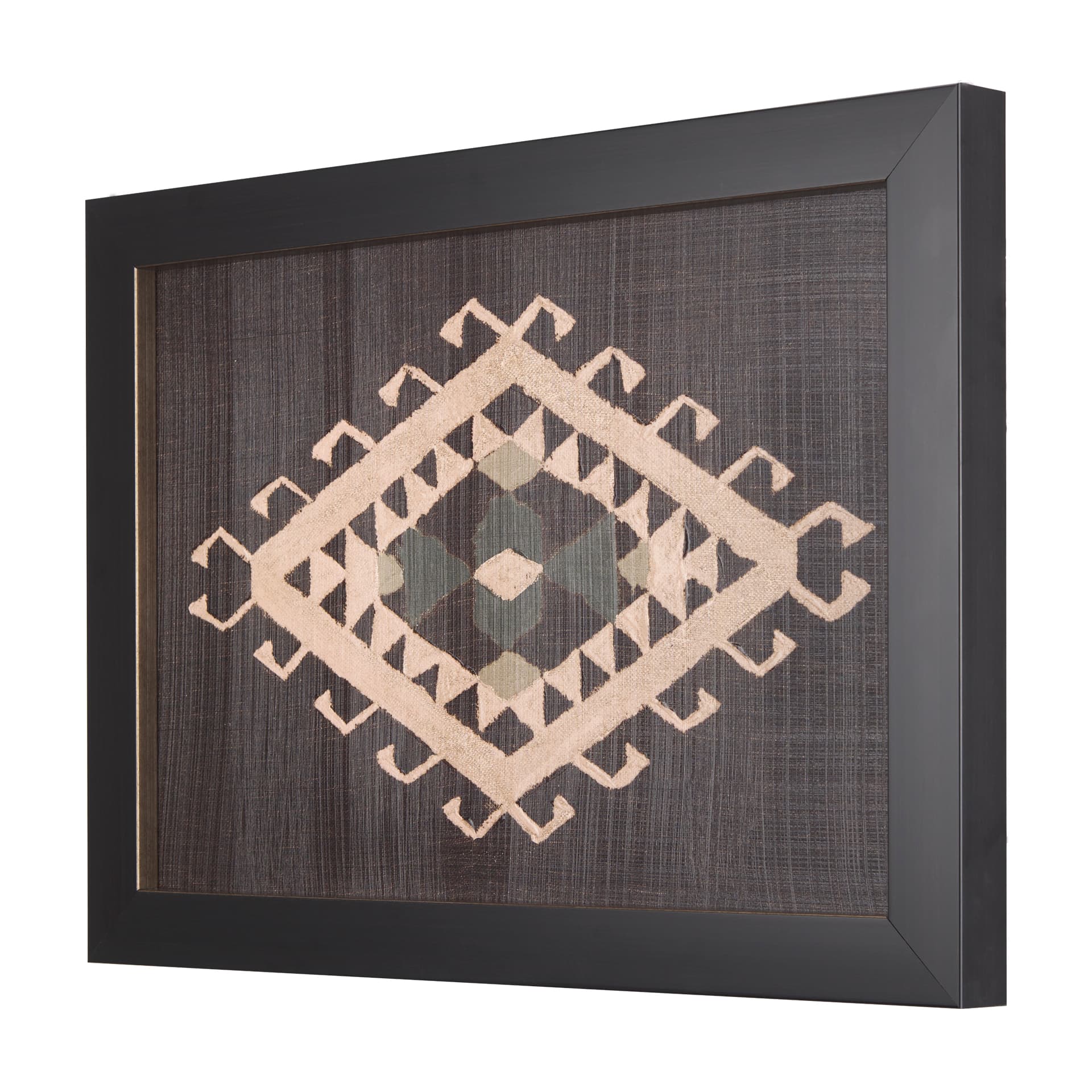 Brown Tapestry V by Mercana Studio a Hand Embellished Textured Framed Art Print — product photograph