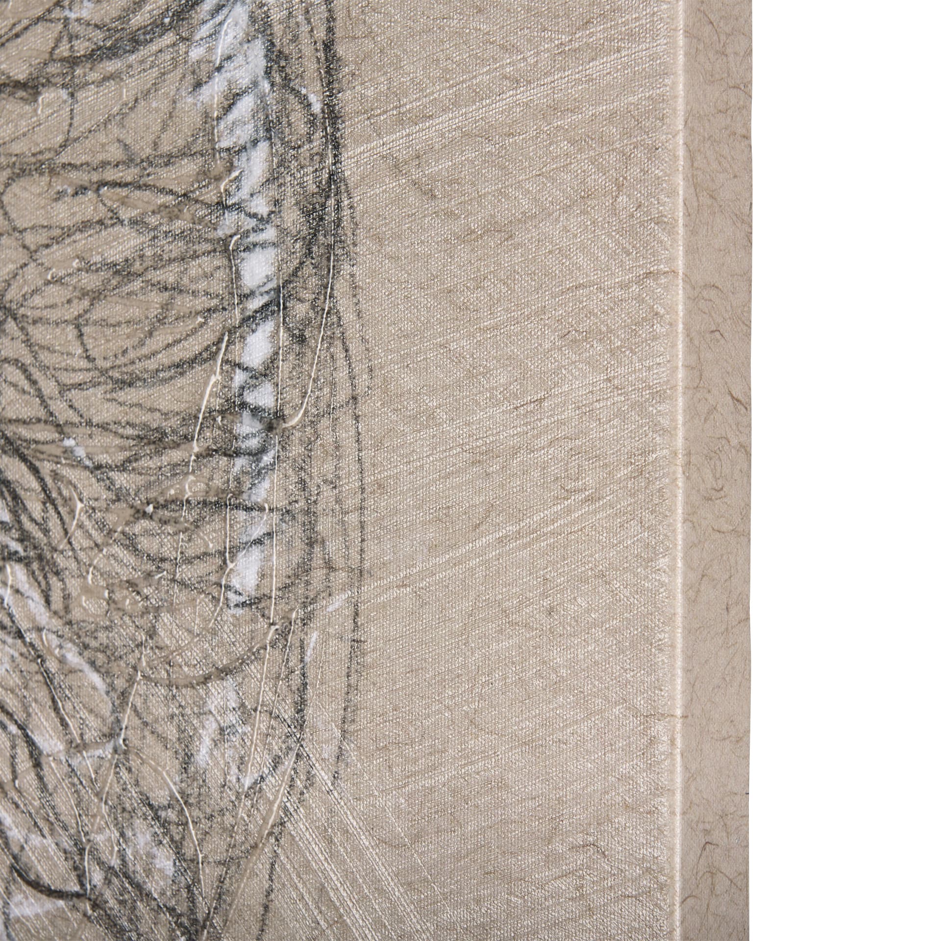 Sketch of animal I (Wild sheep) by Mercana Studio a Hand Embellished Textured Canvas — product photograph