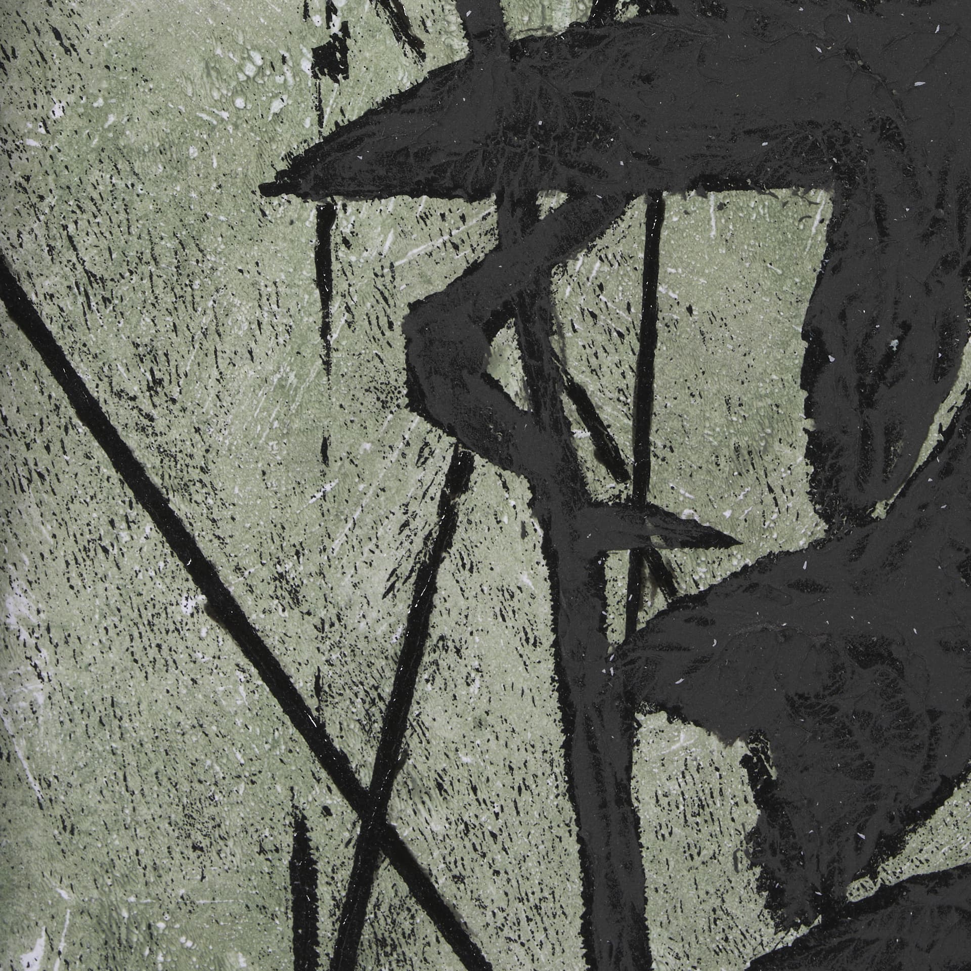 Etched Silouette VI by Mercana Studio a Hand Embellished Textured Framed Art Print — product photograph