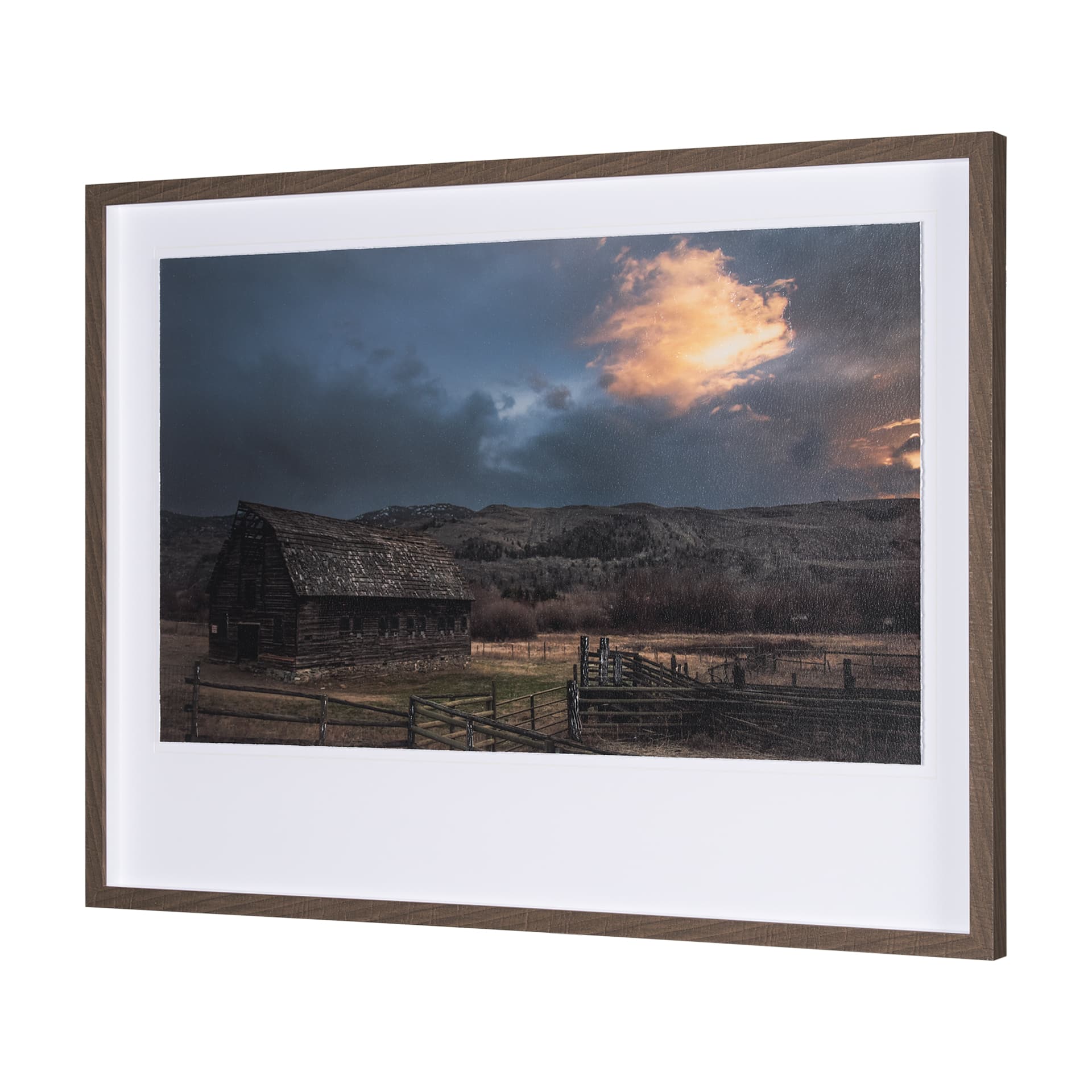 Storm's Horizon by Chad Mackay a Hand Embellished Textured Framed Photo Art Print Matted under Glass — product photograph