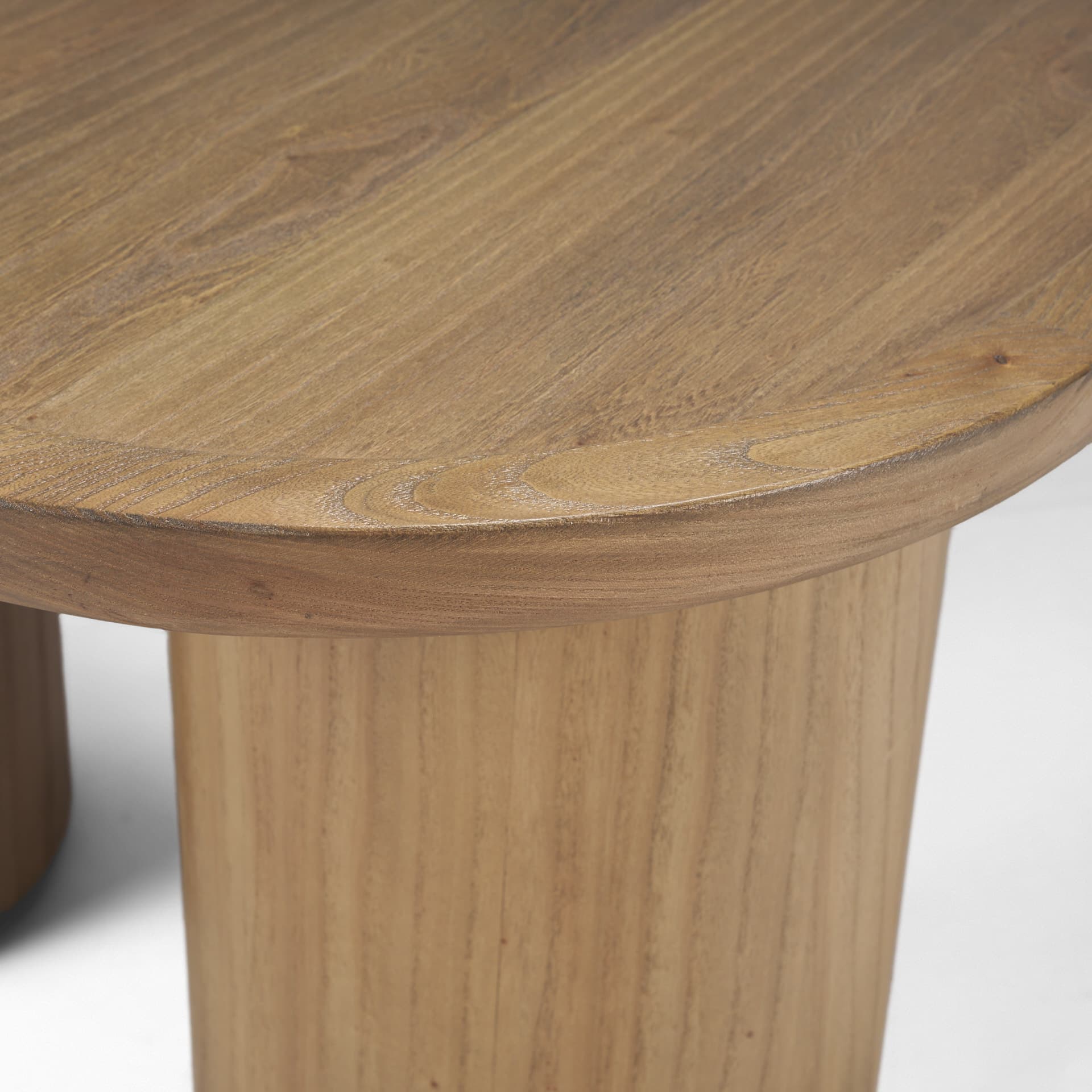 Tavi Rectangular Natural Brown w/ Column Legs Coffee Table — product photograph