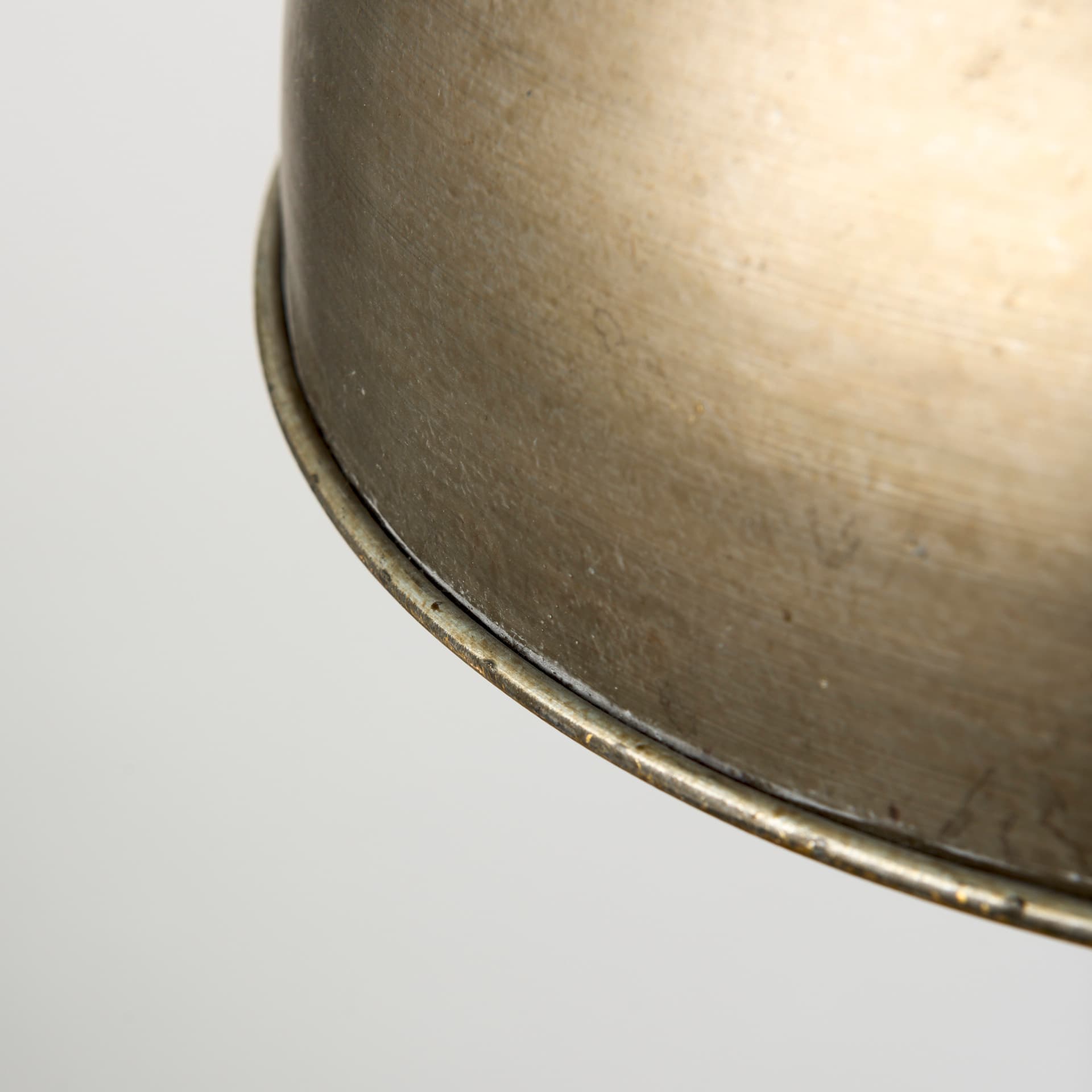Capsa 17x29 Antique Gold and Silver Toned Metal Dome Pendant Light — product photograph