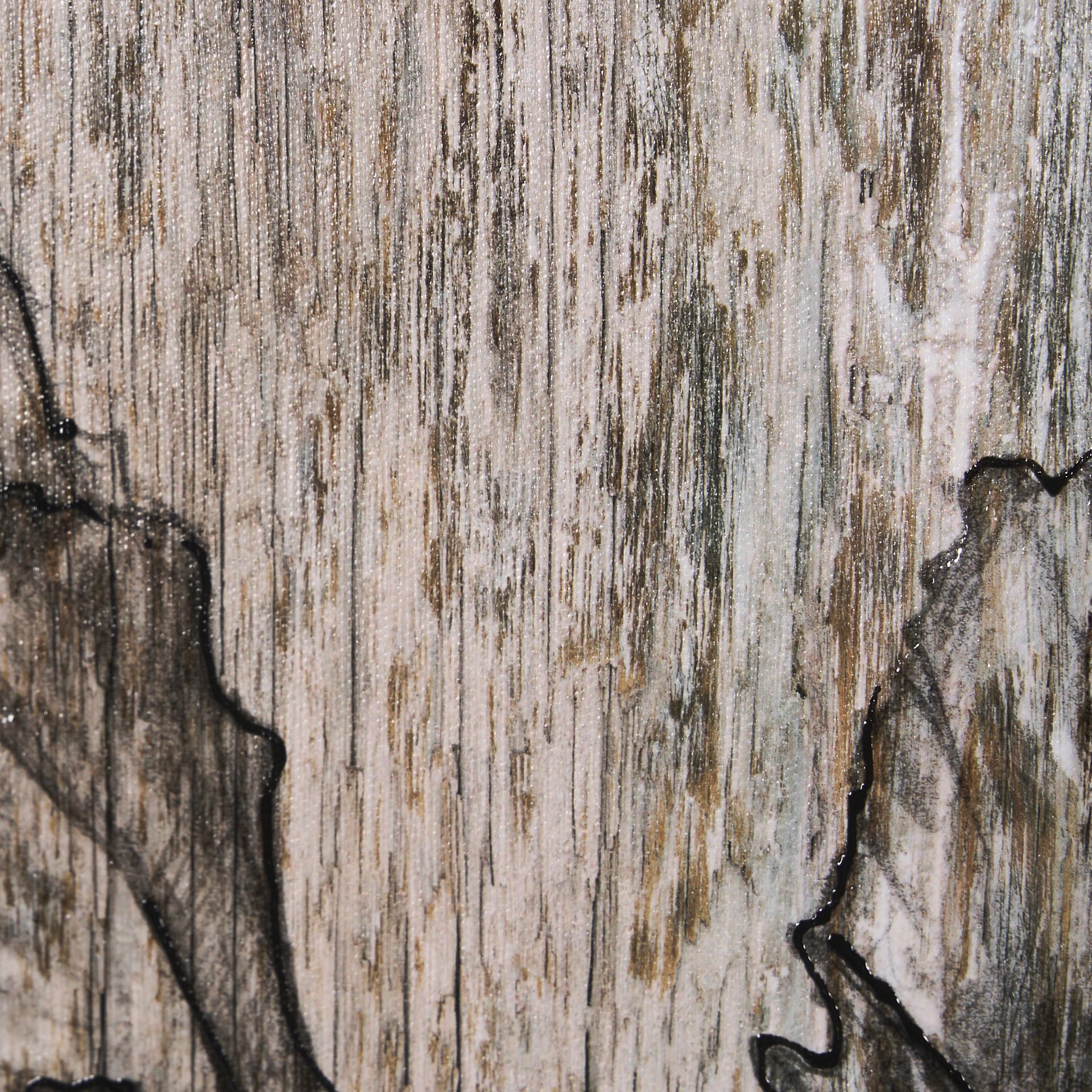 Wood Grain Sea Plant I by Mercana Studio a Hand Embellished Textured Framed Art Print — product photograph