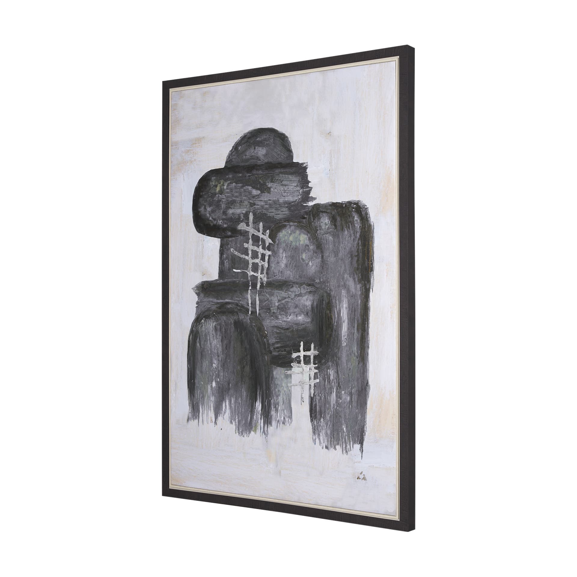 Semblance II by Mercana Studio a Hand Embellished Textured Framed Canvas — product photograph
