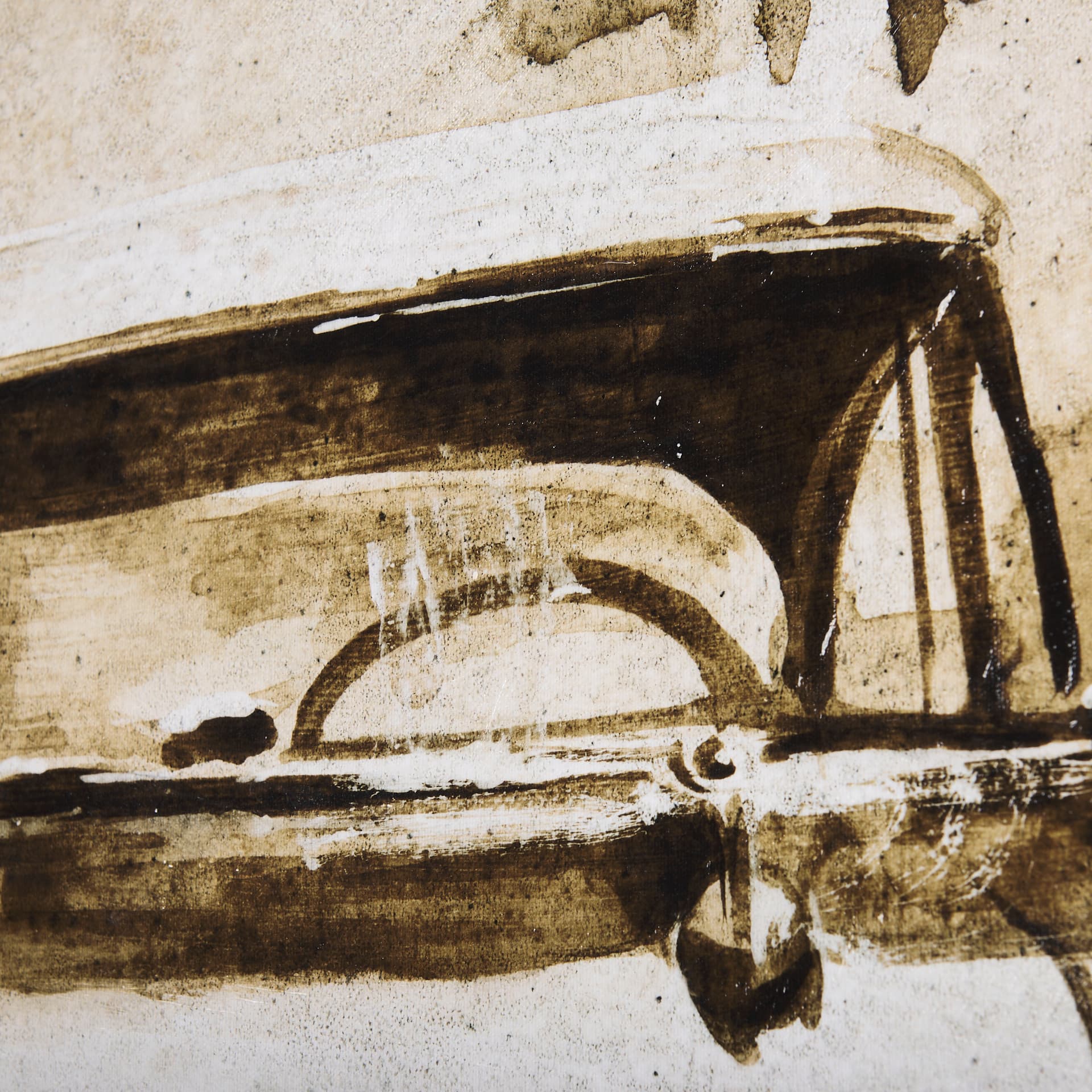 Vintage Car Picture IV by Mercana Studio a Hand Embellished Textured Canvas — product photograph