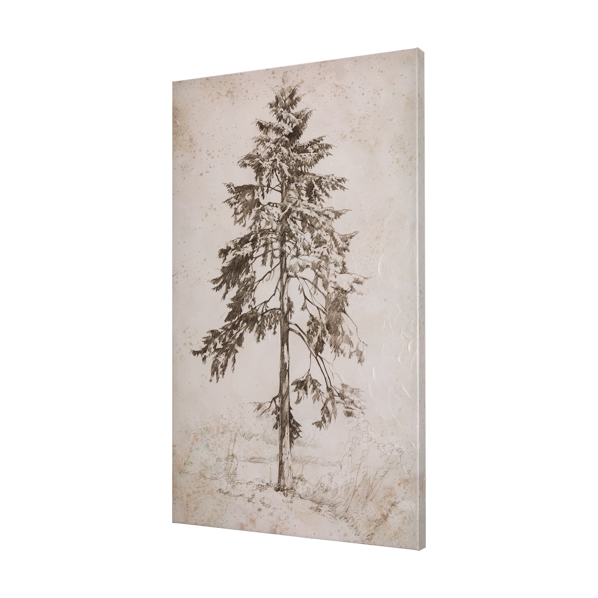 Westcoast Tree Drawing II by Mercana Studio a Hand Embellished Textured Canvas — product photograph