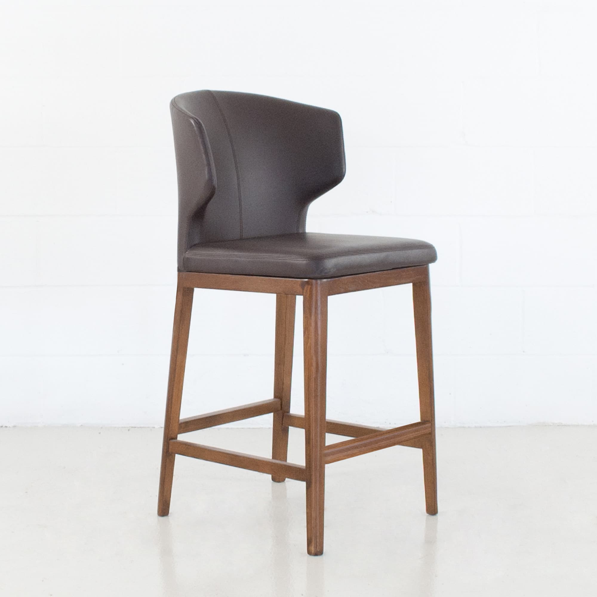 Cabo Stool With Solid Wood Base — product photograph
