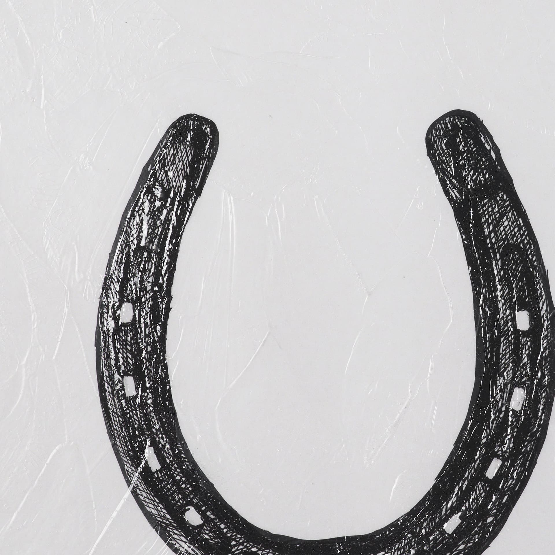 Equestrian Etching III by Mercana Studio Hand-Embellished Textured Framed Artwork Matted under Glass — product photograph