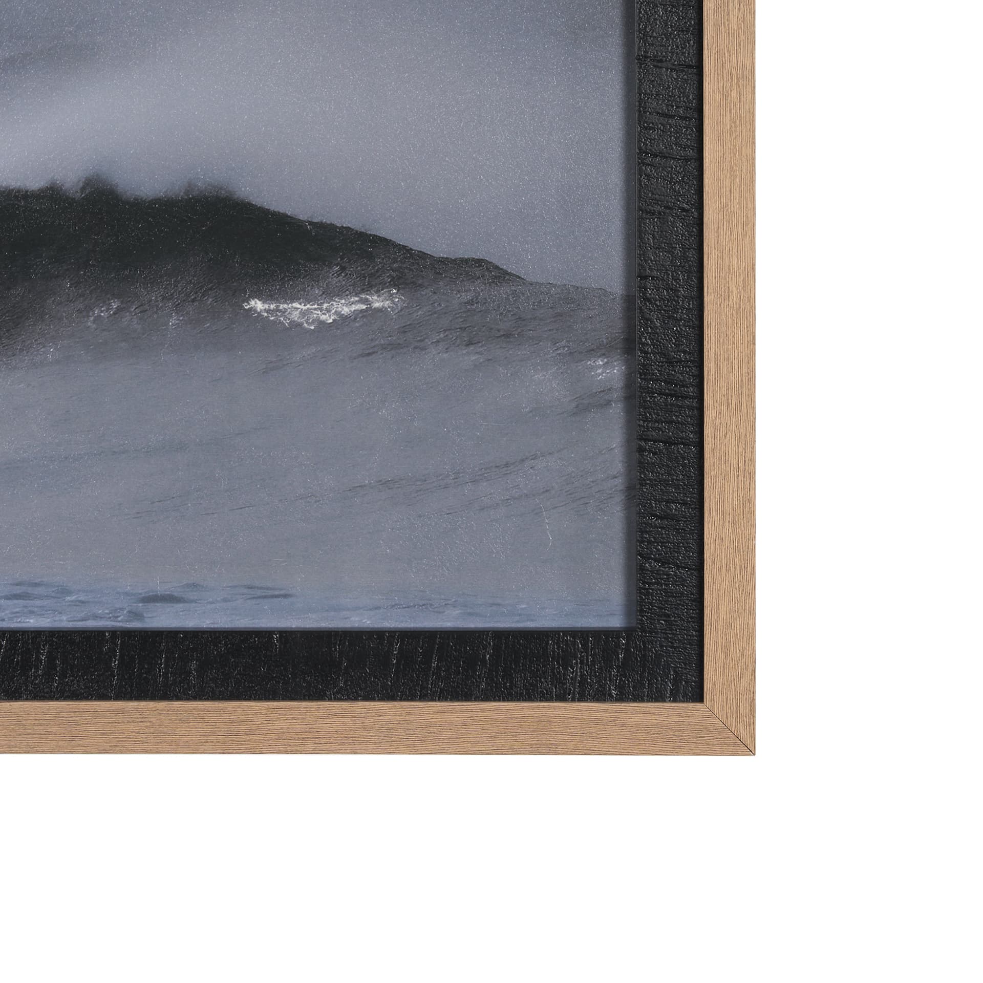 Crashing Wave by Chad Mackay a Hand Embellished Textured Framed Photo Art Print Matted under Glass — product photograph