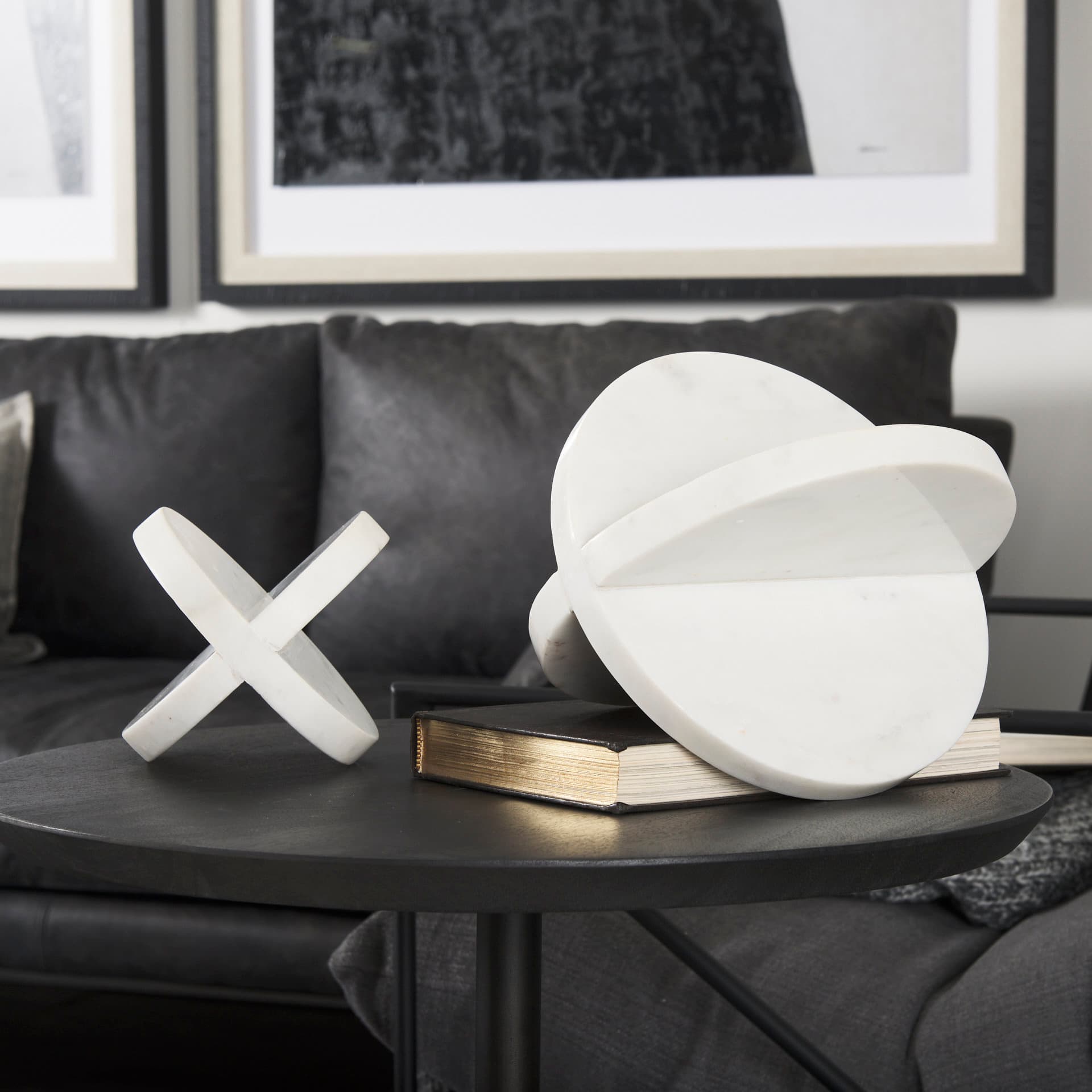 Sophia 6.0"L x 6.0"W x 6.0"H Small Marble Ornament — product photograph