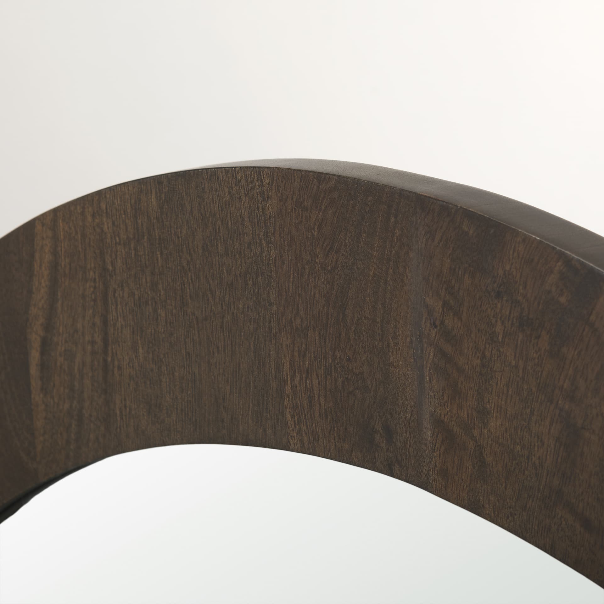 Celeste Dark Brown Wood Small Mirror — product photograph