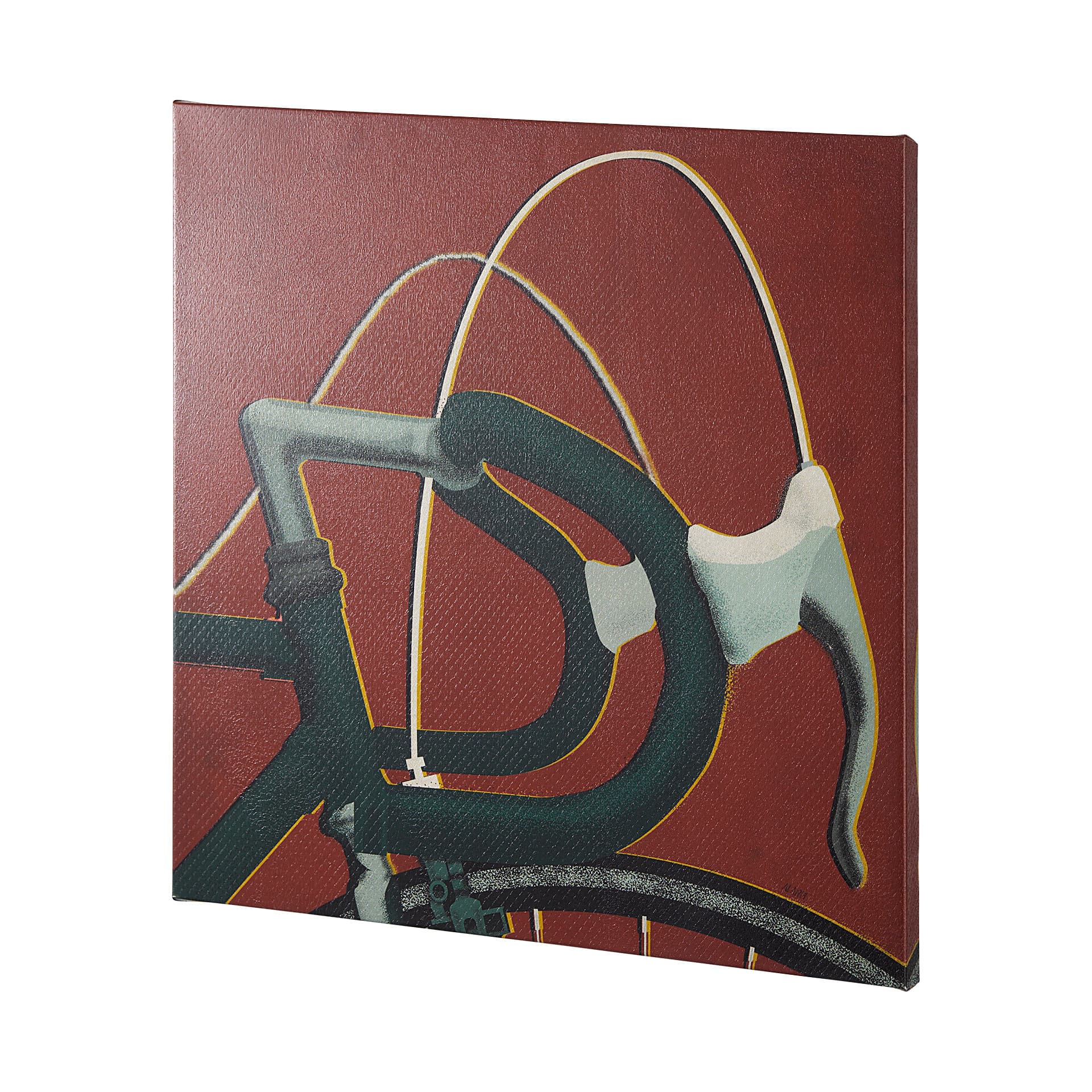 Bike Handle Orange by Alarm a Hand Embellished Textured Canvas — product photograph
