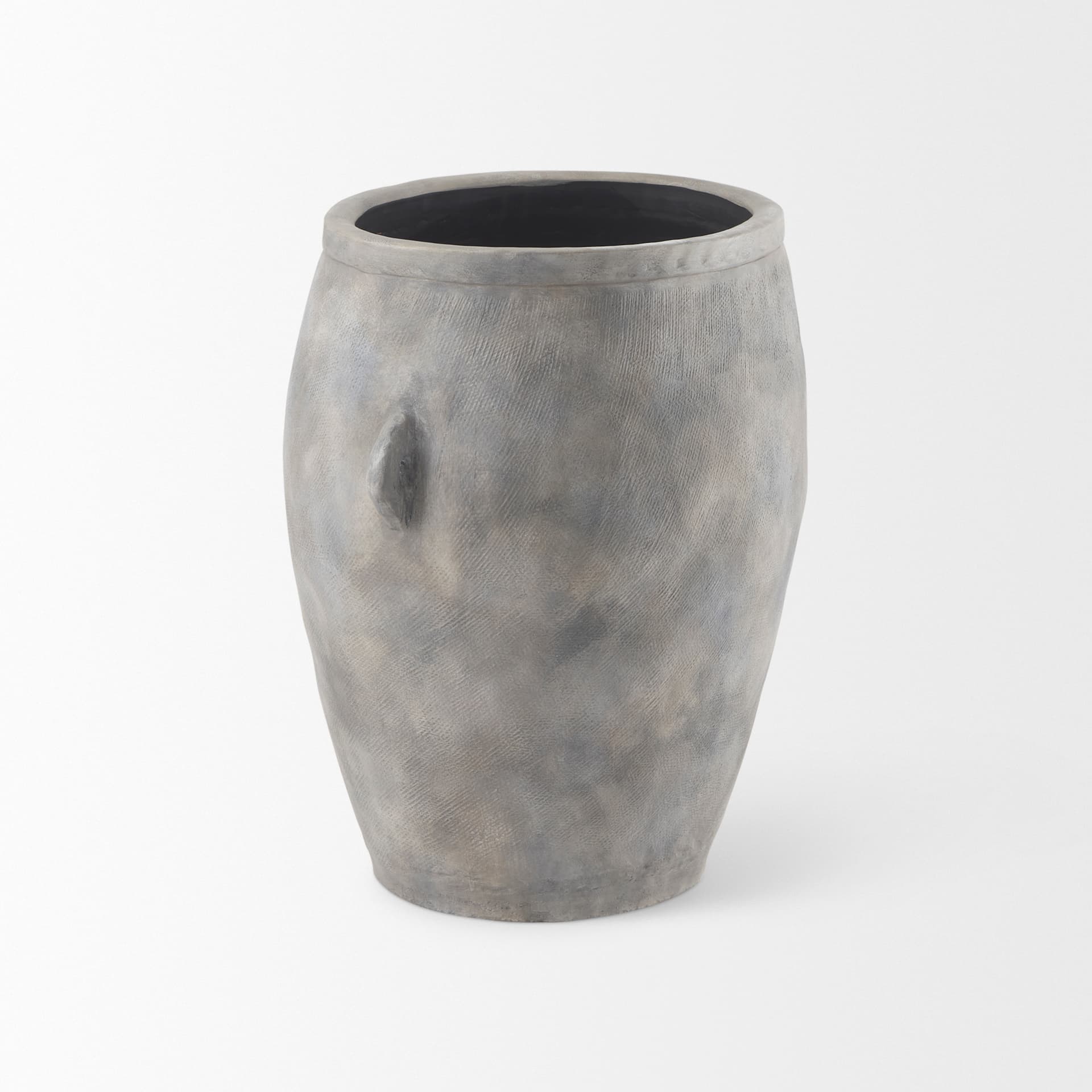 Zuma 27.2L x 18.1W x 24.4H Light Gray Ceramic Floor Vase — product photograph