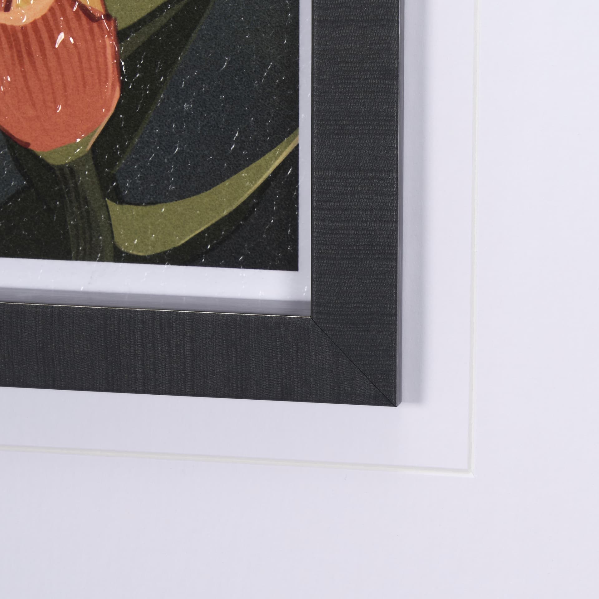 Flower Portrait VIII by Mercana Studio Hand Embellished Textured Framed Art Print Matted under Glass — product photograph
