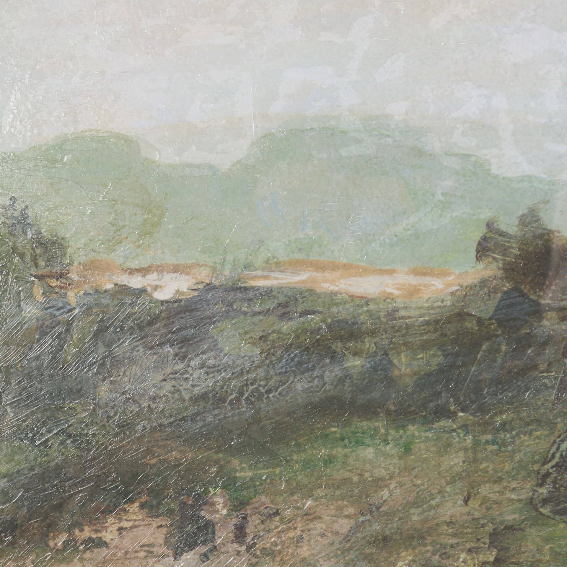 Amber Horizon IV by Mercana Studio Textured Framed Artwork Matted under Glass — product photograph