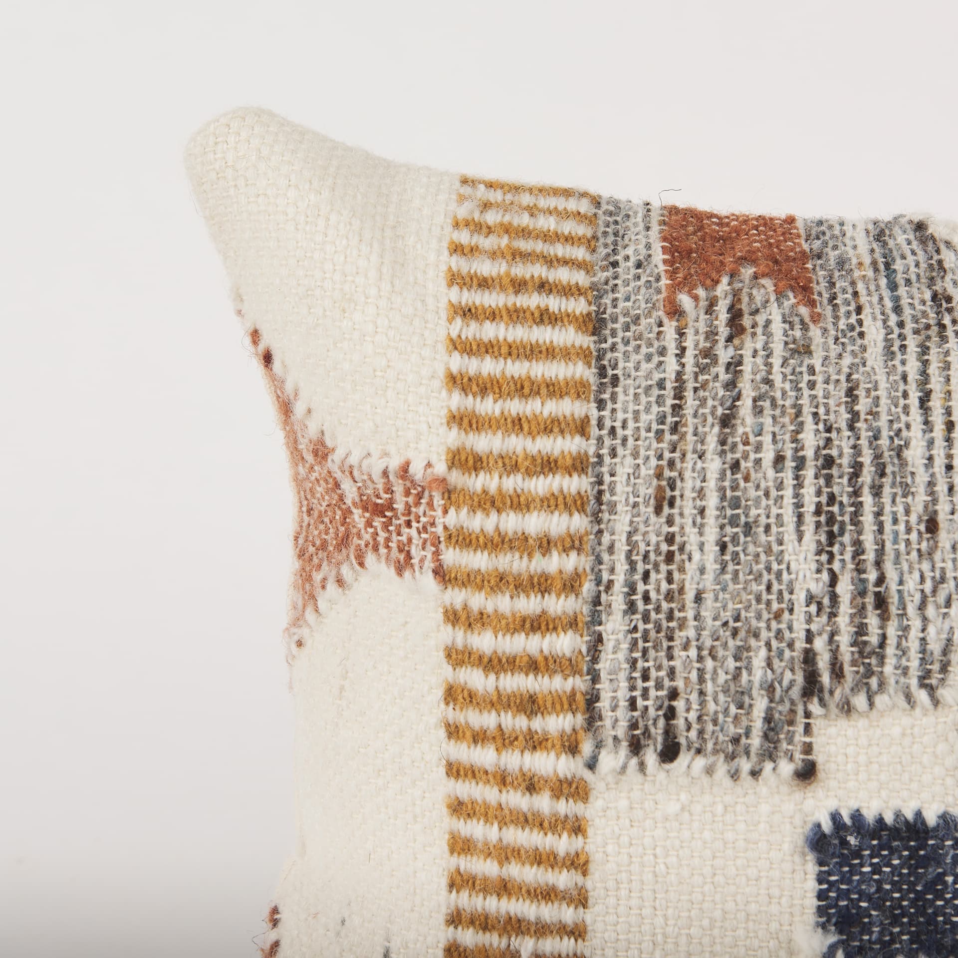 Kenzie 13x21 Multi Colored Print Lumbar Pillow Cover w/ Non-Allergen Filler — product photograph