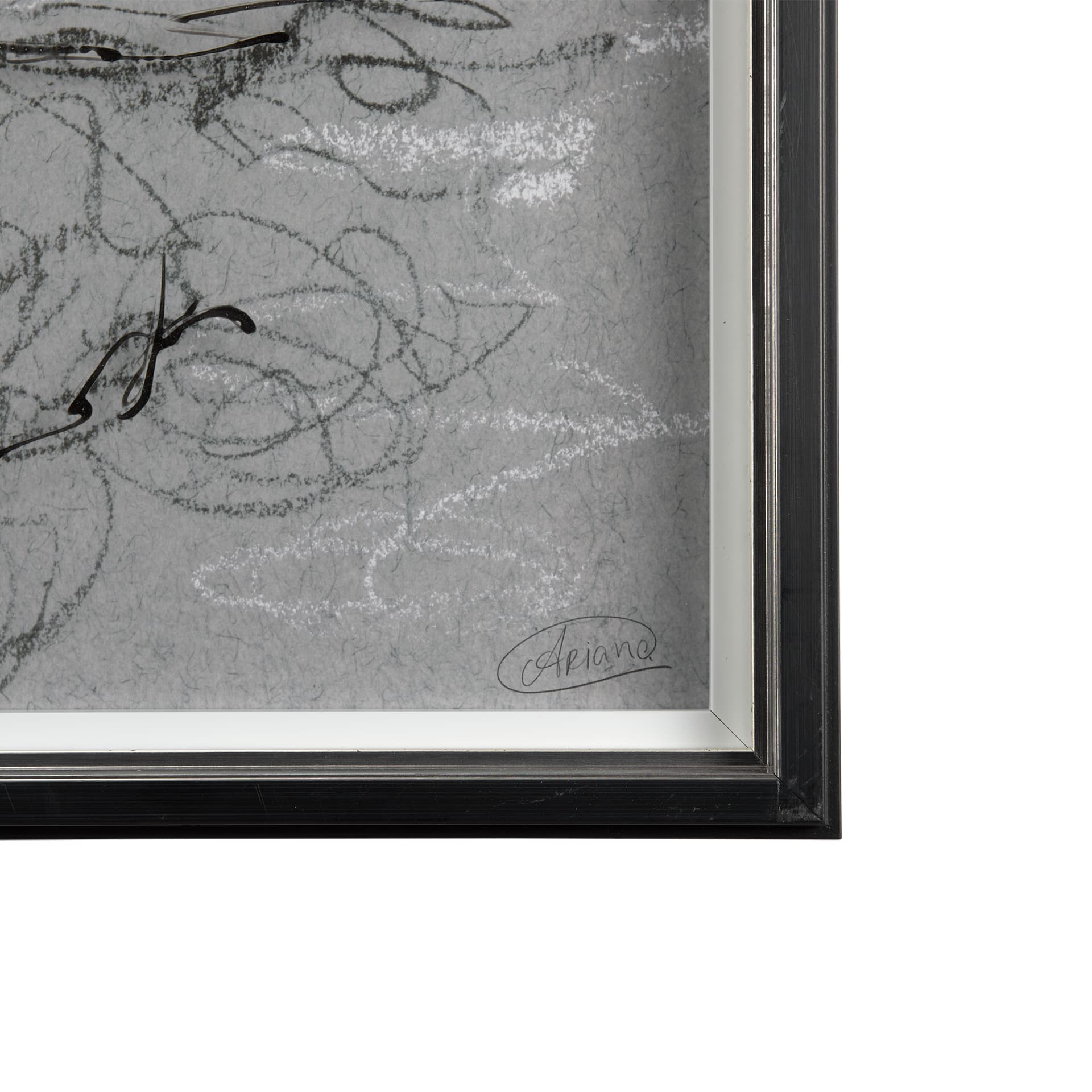 Farm view sketch I by Mercana Studio a Hand Embellished Textured Framed Art Print Matted under Glass — product photograph