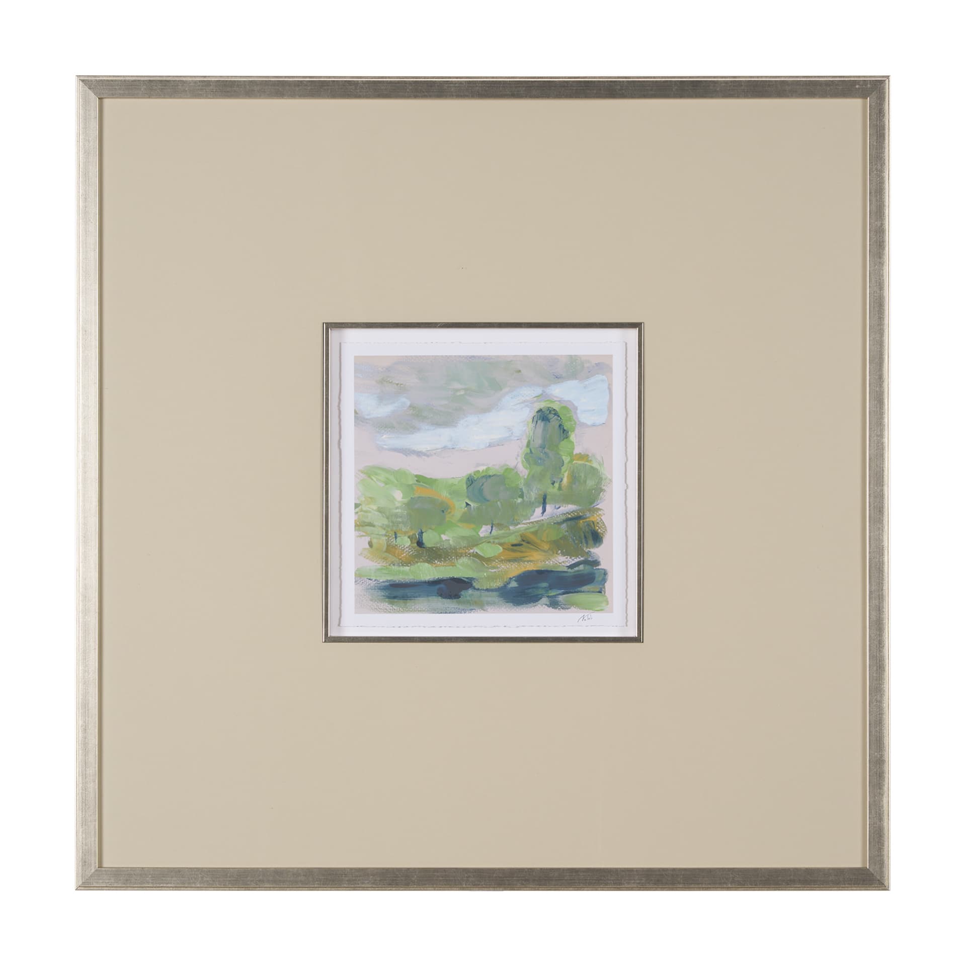 Vibrant View IV by Mercana Studio a Hand Embelished Textured Framed Art Print Matted under Glass — product photograph
