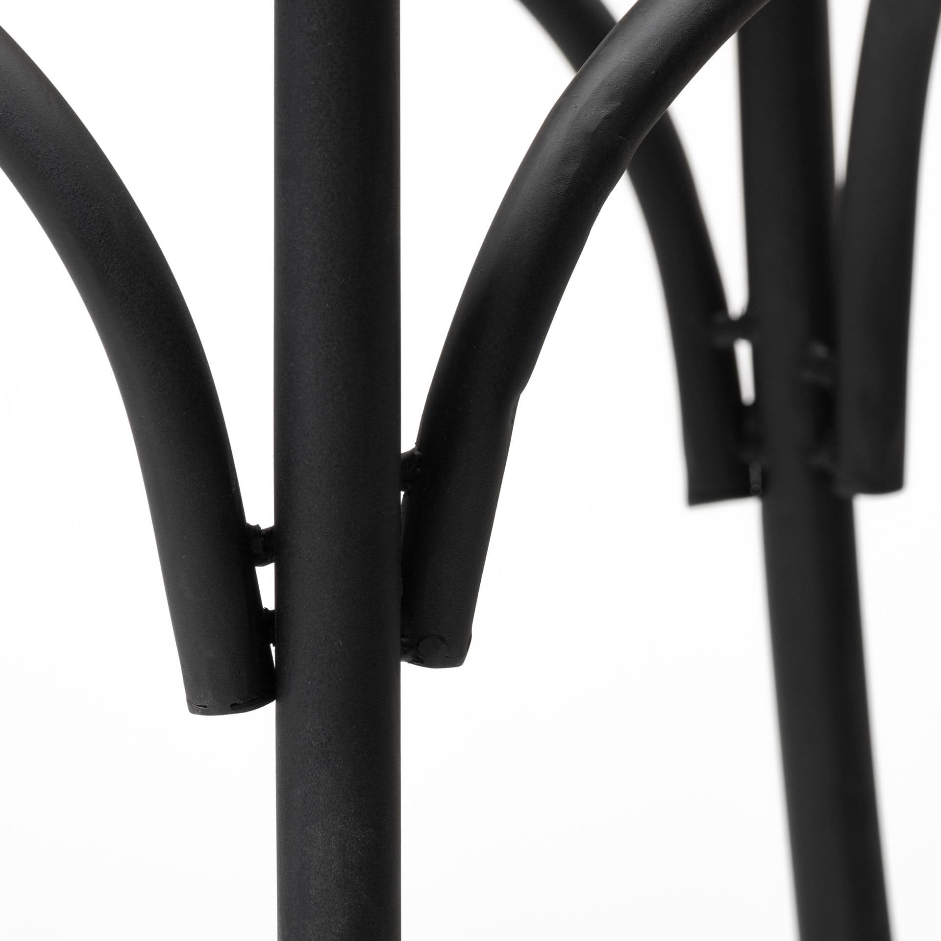 Etienne VII 24" Set of Two Round Top Black Wood and Marble Top Nesting Table — product photograph