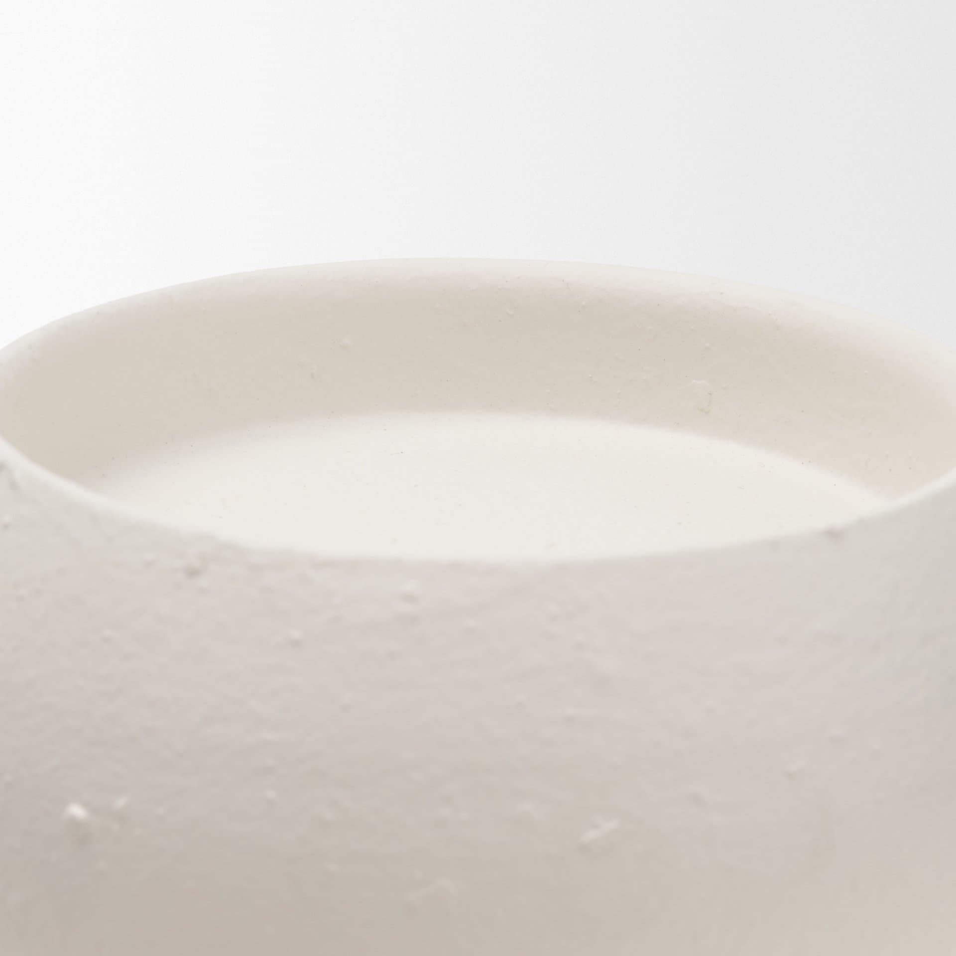 Pelar Large Matte White Metal Stacked Pillar Candle Holder — product photograph
