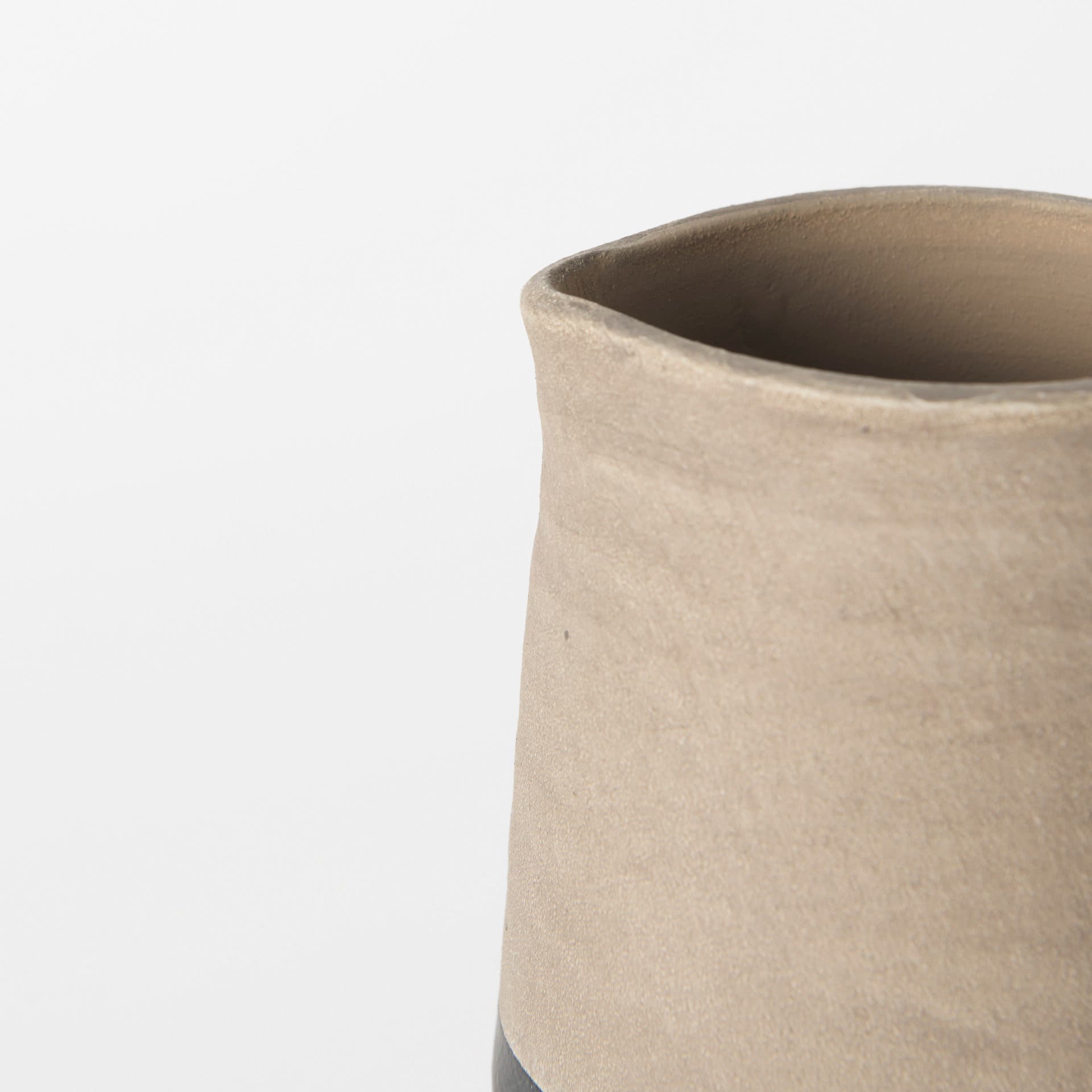 Garand Small 13H Two-Toned Black/Natural Ceramic Jug — product photograph