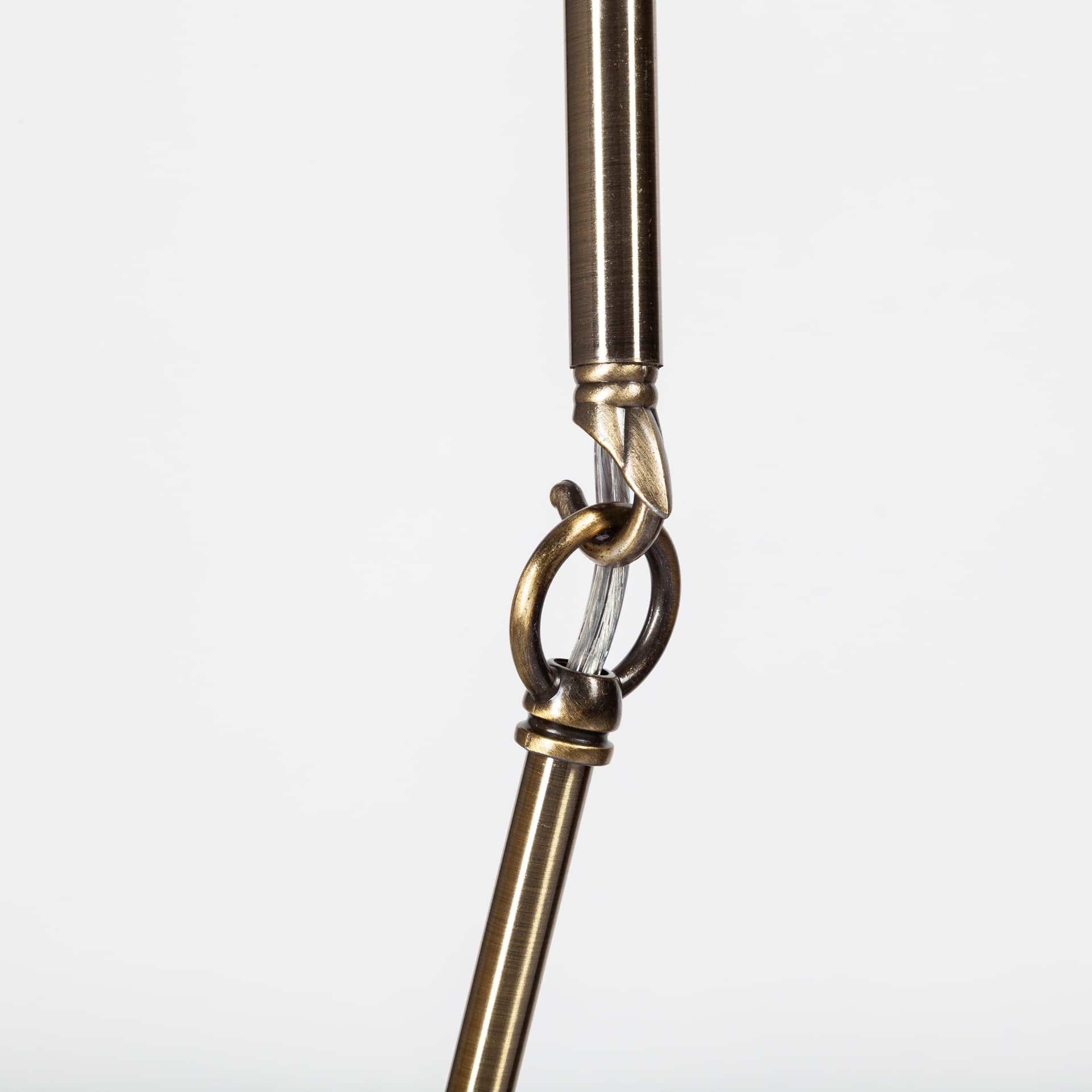 Desousa II (33.9"L x 8.8"W x 28"H) Champagne Metal Multi-Arm Three Light Chandelier — product photograph