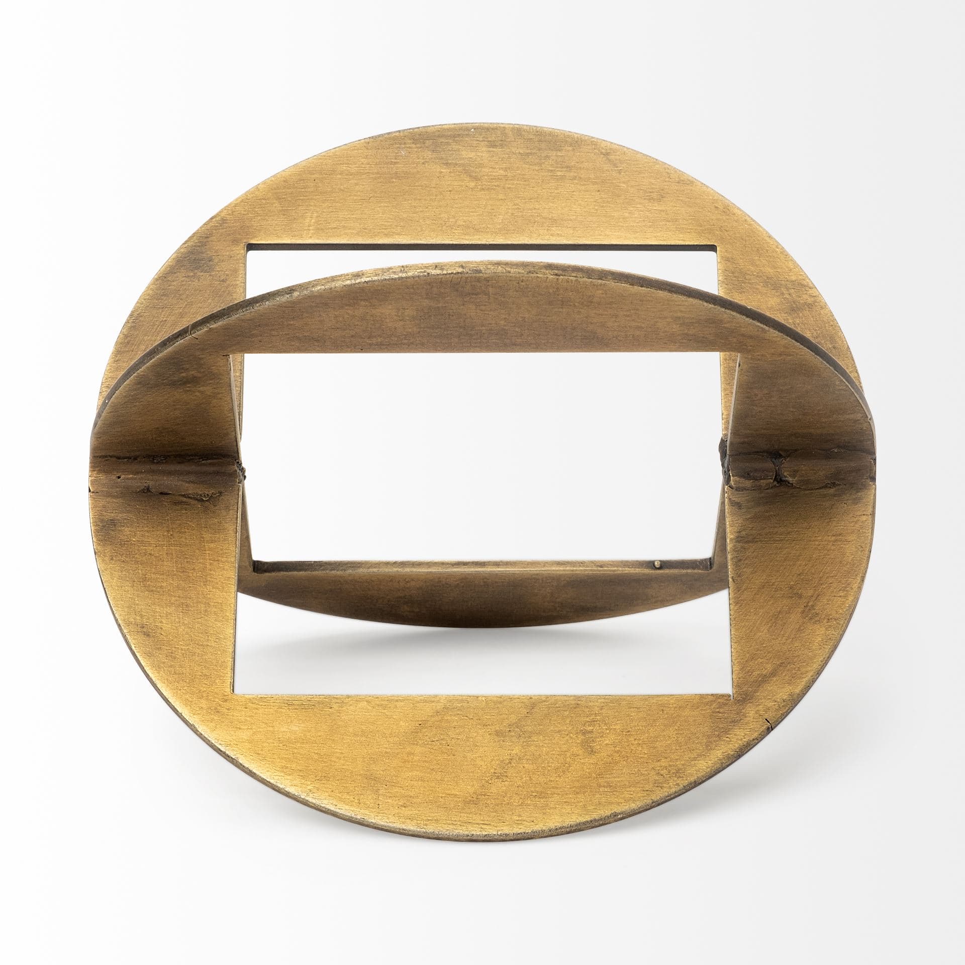 Cusco I (Small) 5L x 5W Gold Geometric Decorative Object — product photograph