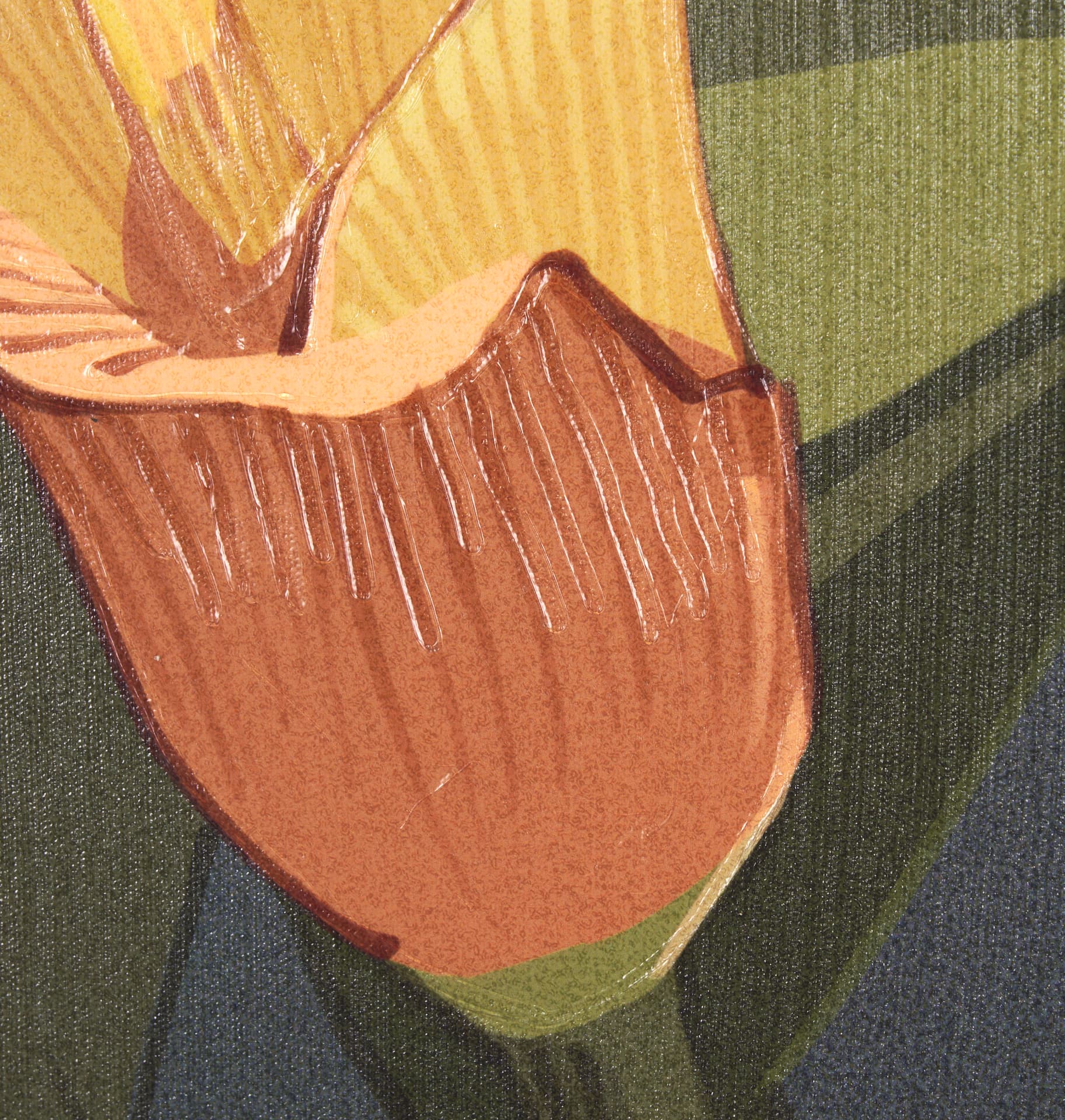 Flower Portrait VIII (CALLA LILY) by Mercana Studio a Hand Embellished Textured Framed Art Print — product photograph
