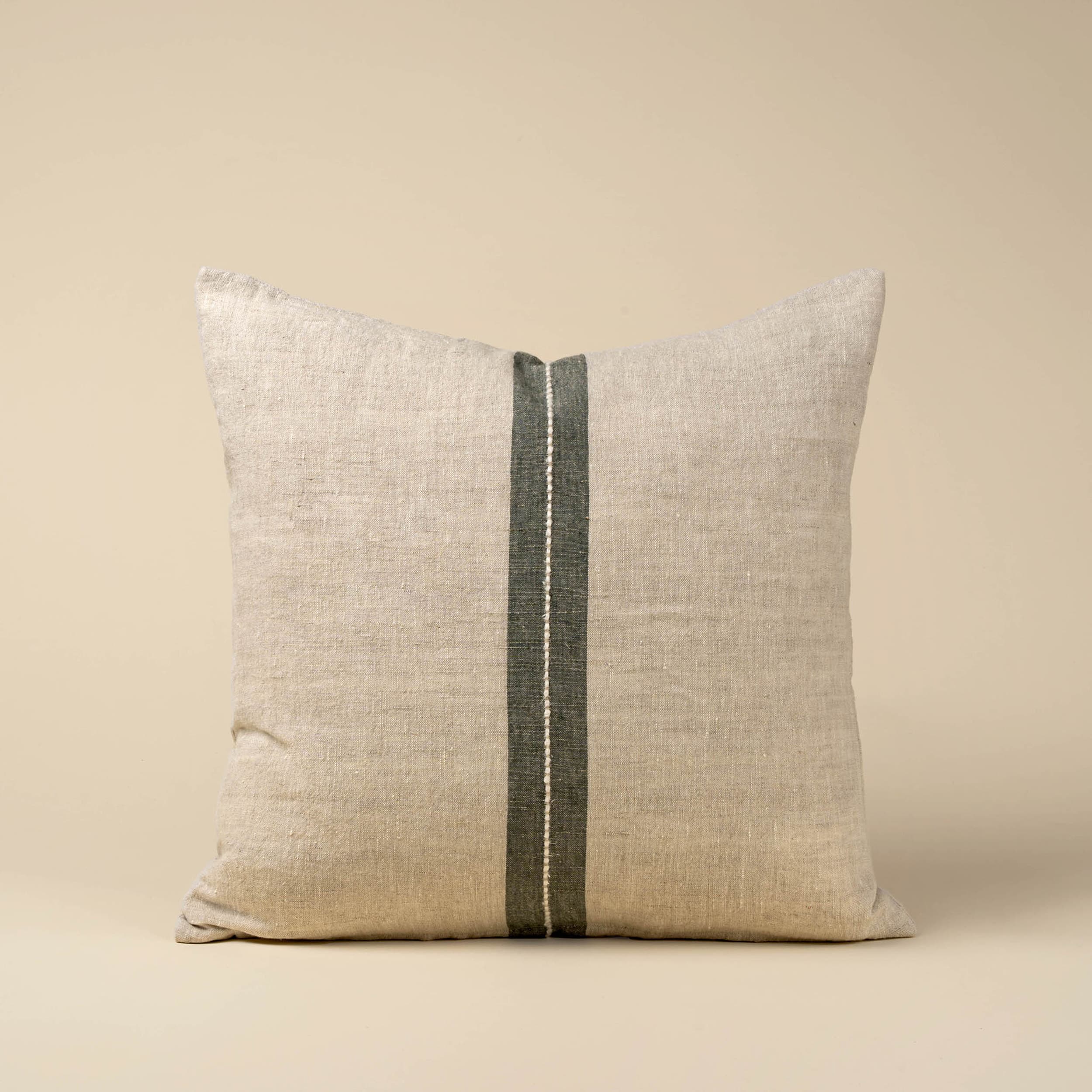 Emmett 20x20 Linen Pillow, Natural Cover — product photograph