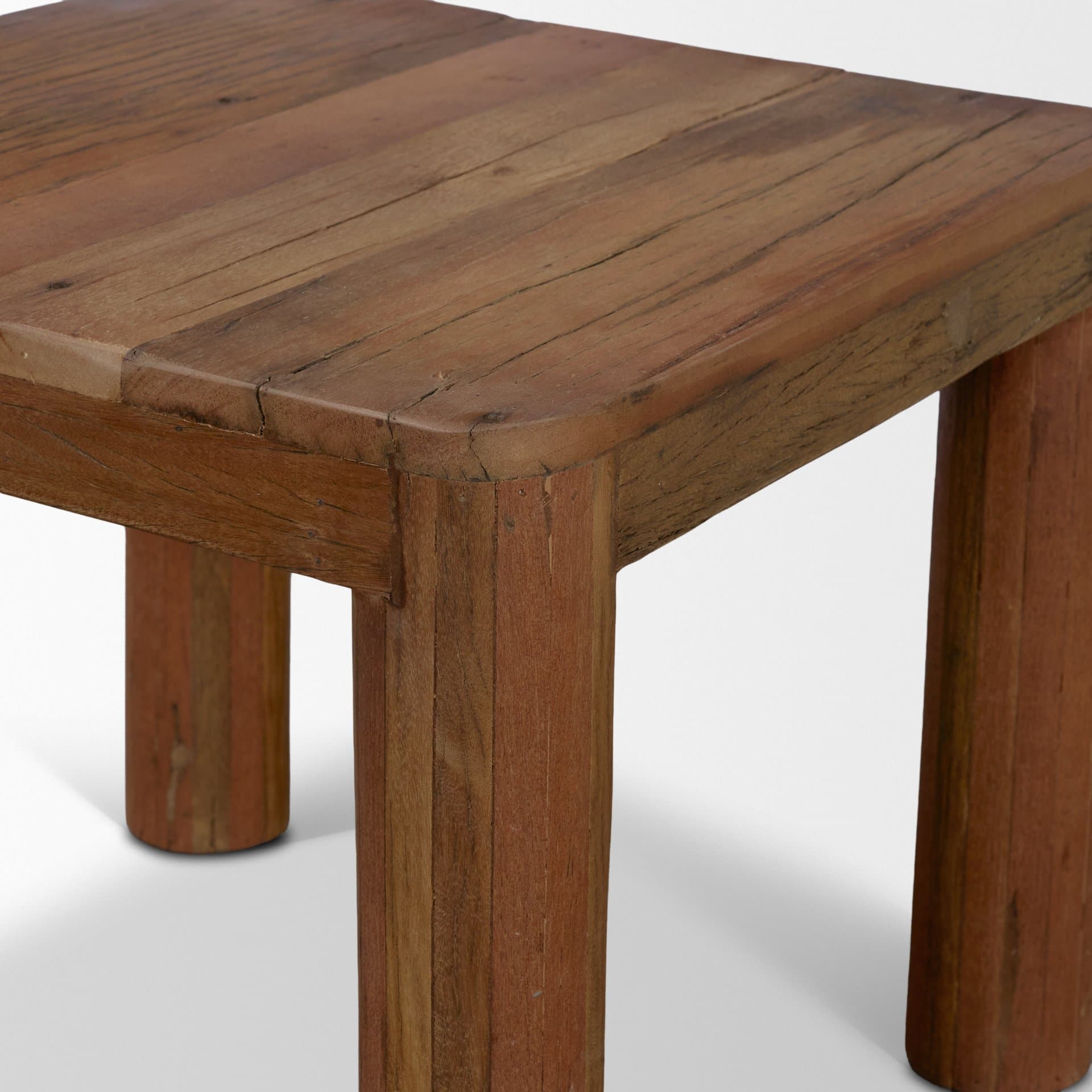 Hewitt Square Smooth Reclaimed Wood Side Table — product photograph