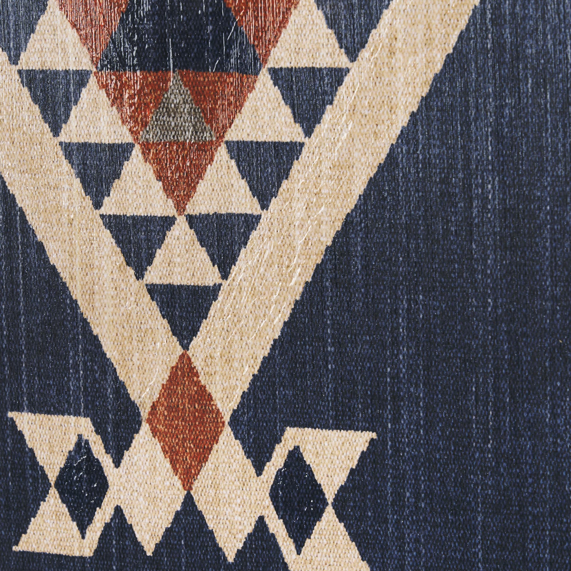Blue Tapestry I by Mercana Studio a Hand Embelished Textured Framed Art Print Matted under Glass — product photograph