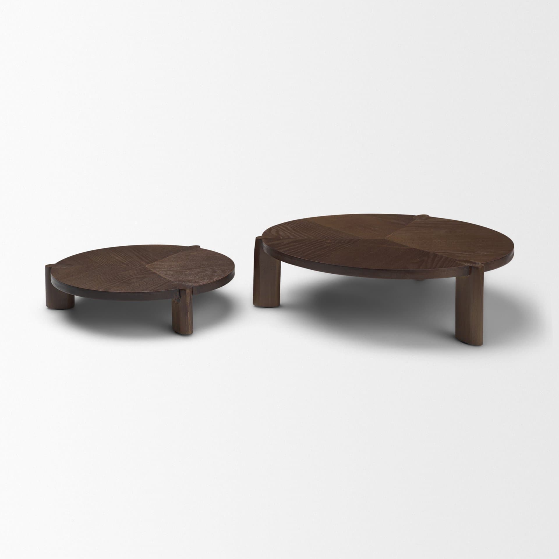 Stow Dark Brown Walnut Wood Risers (Set of 2) — product photograph