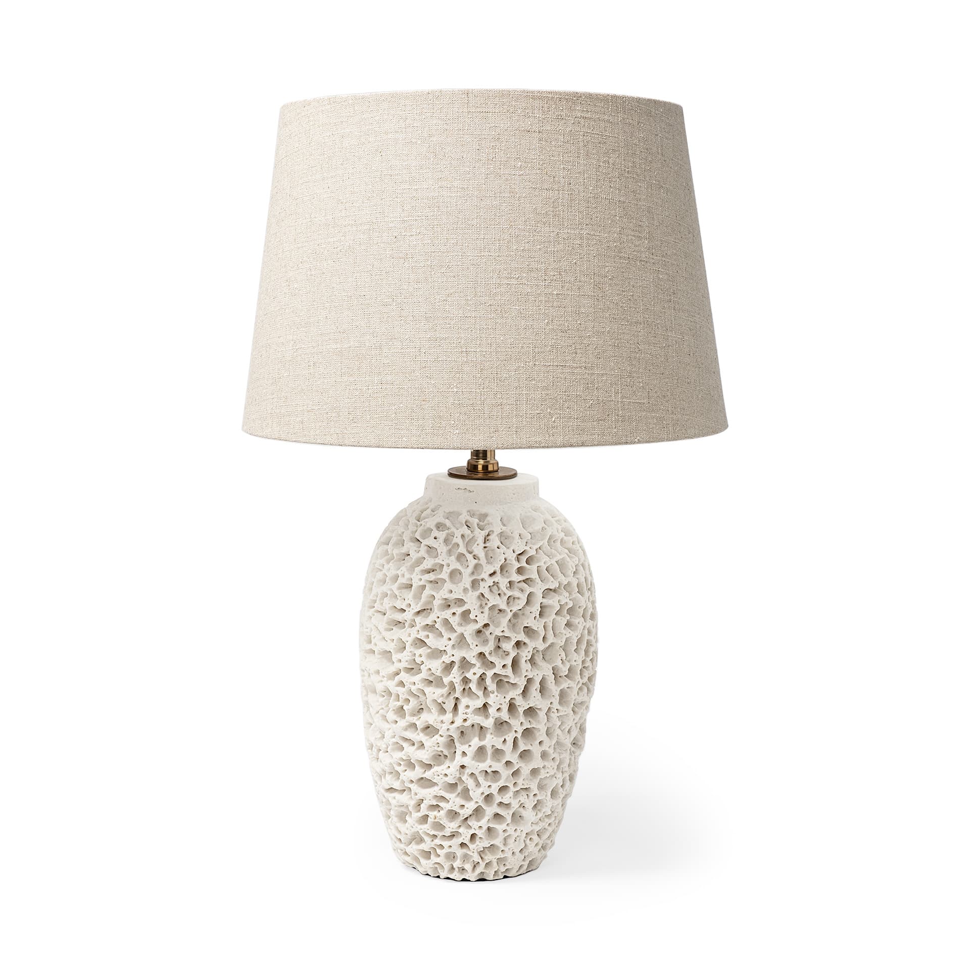 Mariam (26"H) Cream Coral-Inspired Base Table Lamp — product photograph