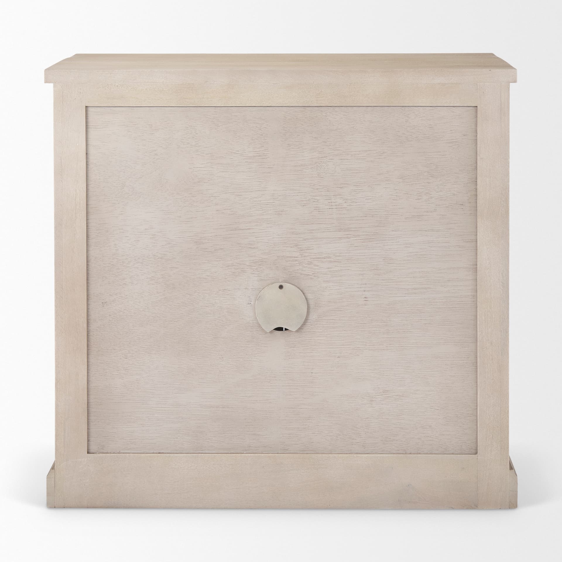 Braxton 33.5L x 18.5W x 31.5H Beige Wood W/Black Accents 2 Door Accent Cabinet — product photograph