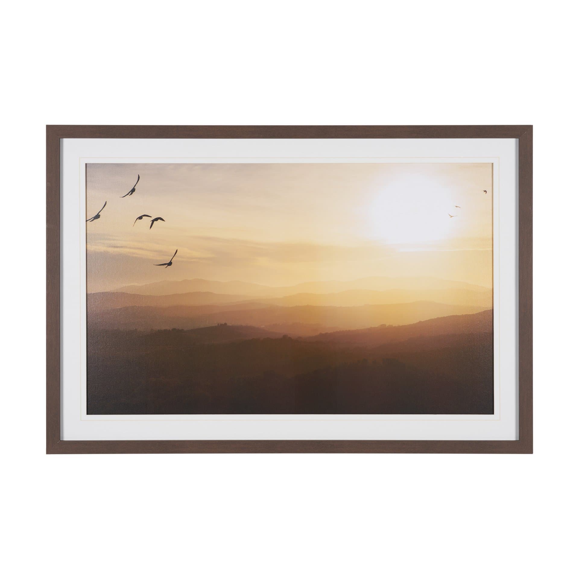 Tuscan View Sunset - Flight by Zaira Zarotti Framed Photo Print Matted under Glass — product photograph